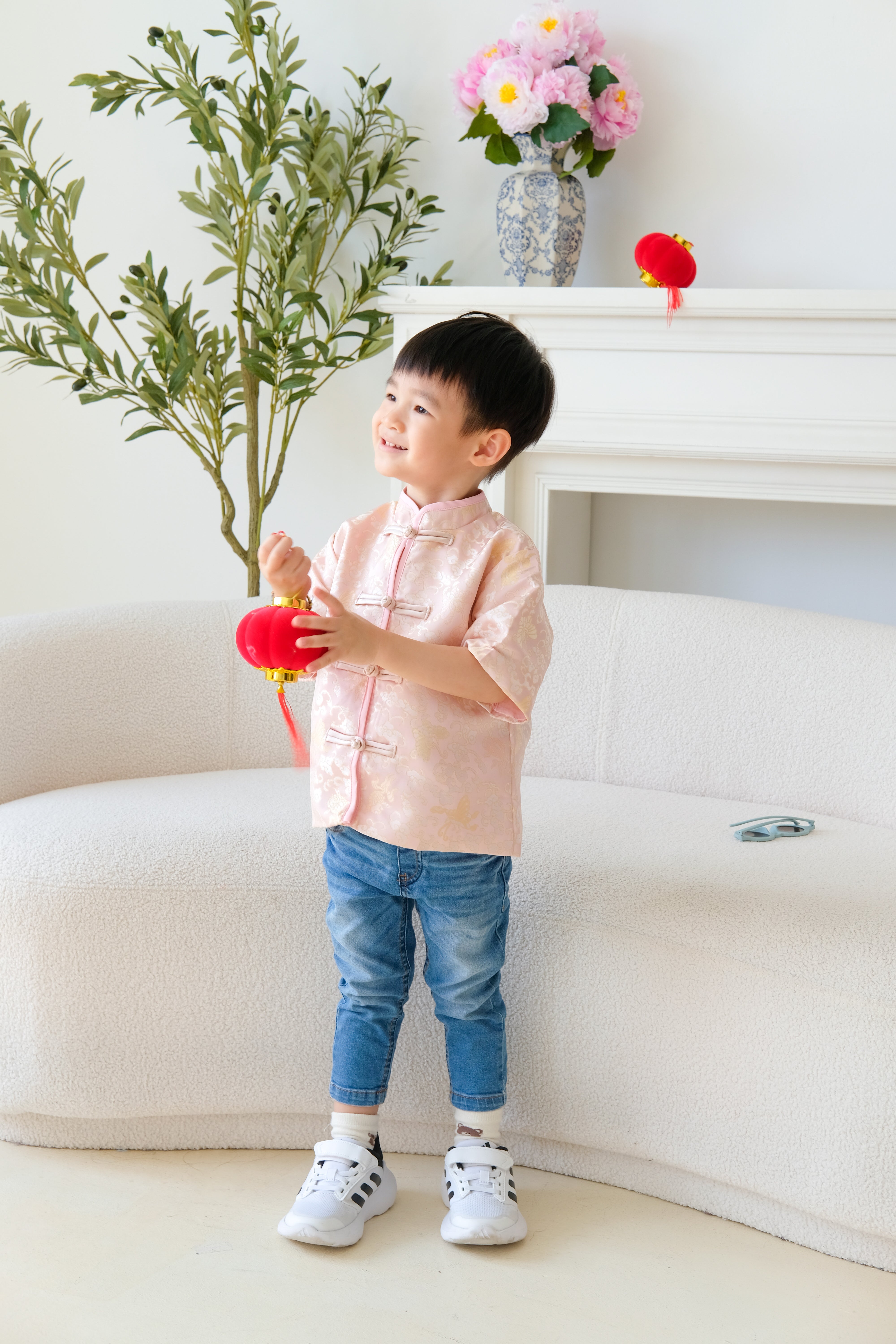 Man Modern Little Boy Samfu (Champagne Pink)