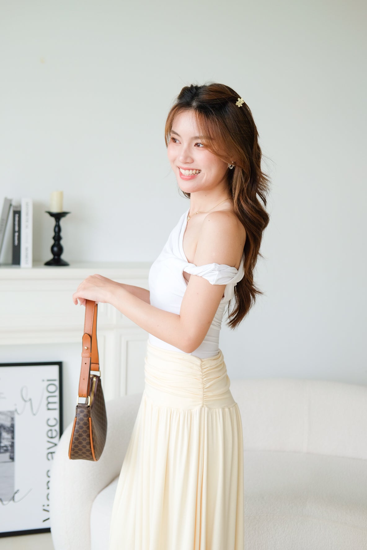 Felice Twist Toga Top (White)