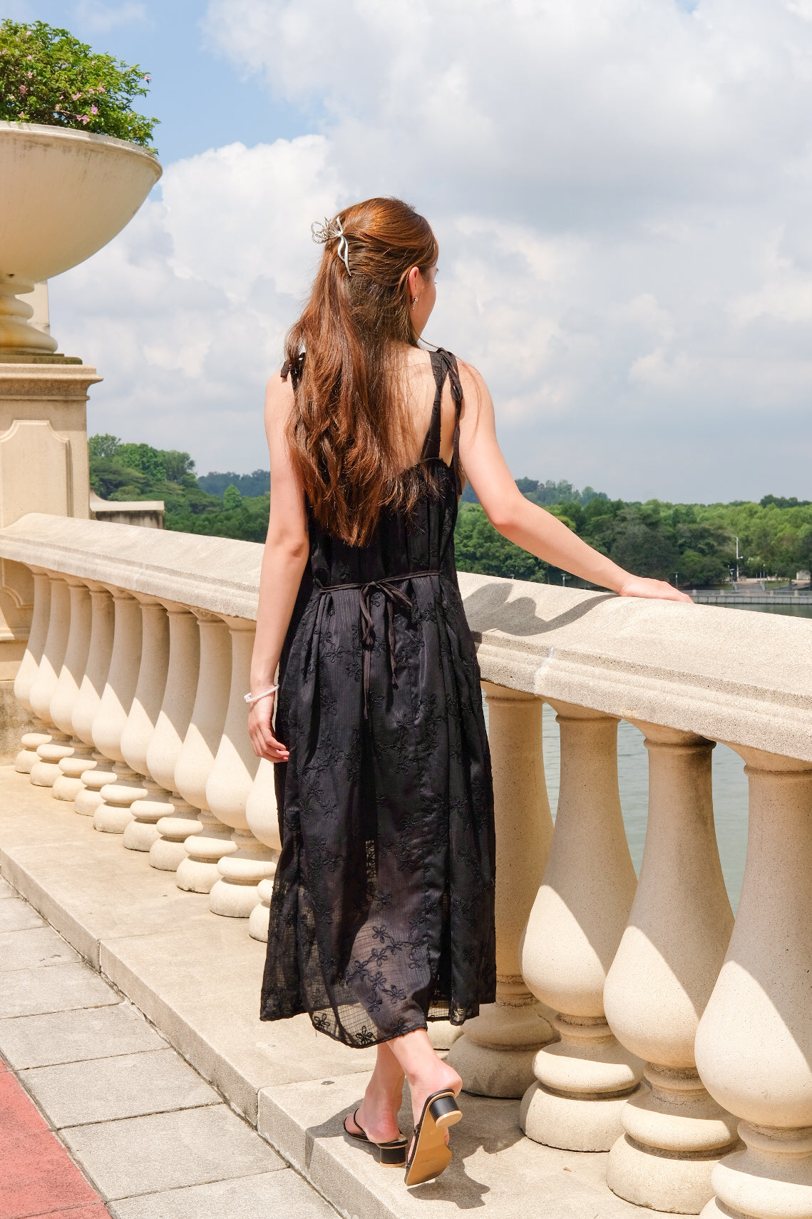 May Vacay Loose Fit Maxi Dress (Black)