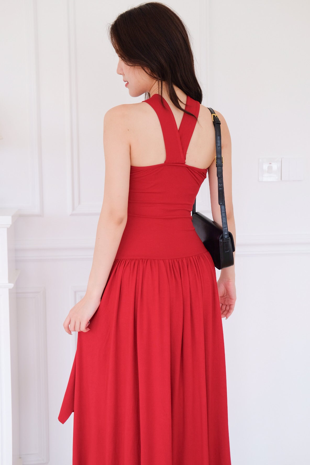 Jessy Toga Cotton Maxi Dress (Ruby Red)