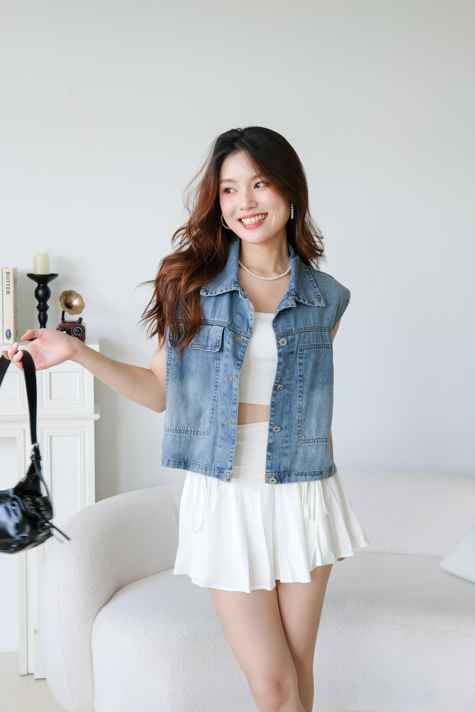 Sabby Denim Vest (Blue)