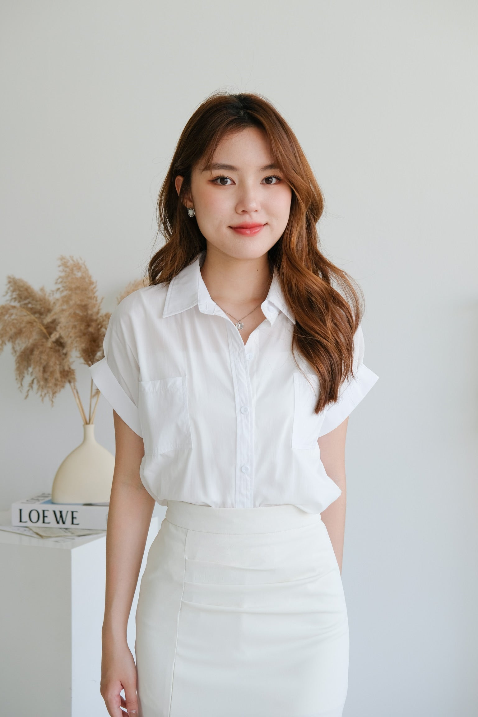 Eunji Korean Blouse (White)