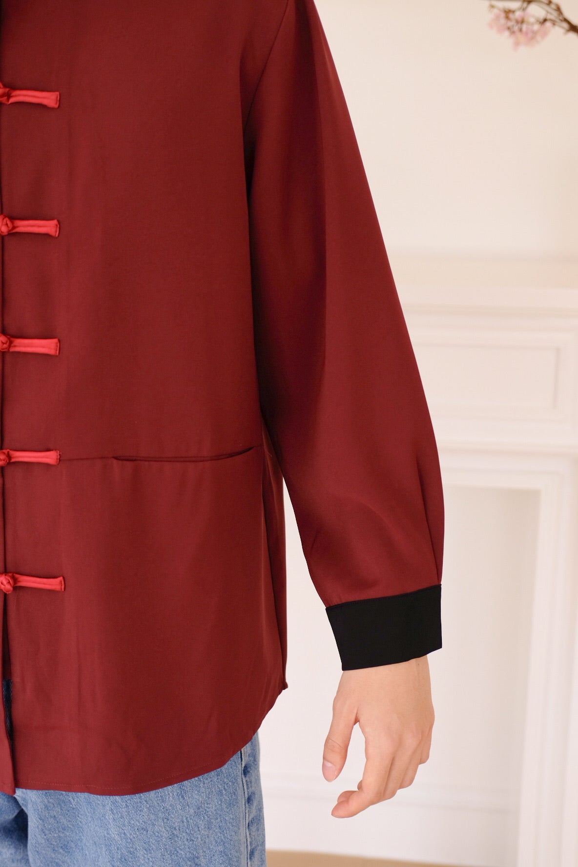 和正 Zheng Long Sleeves Samfu (Wine)