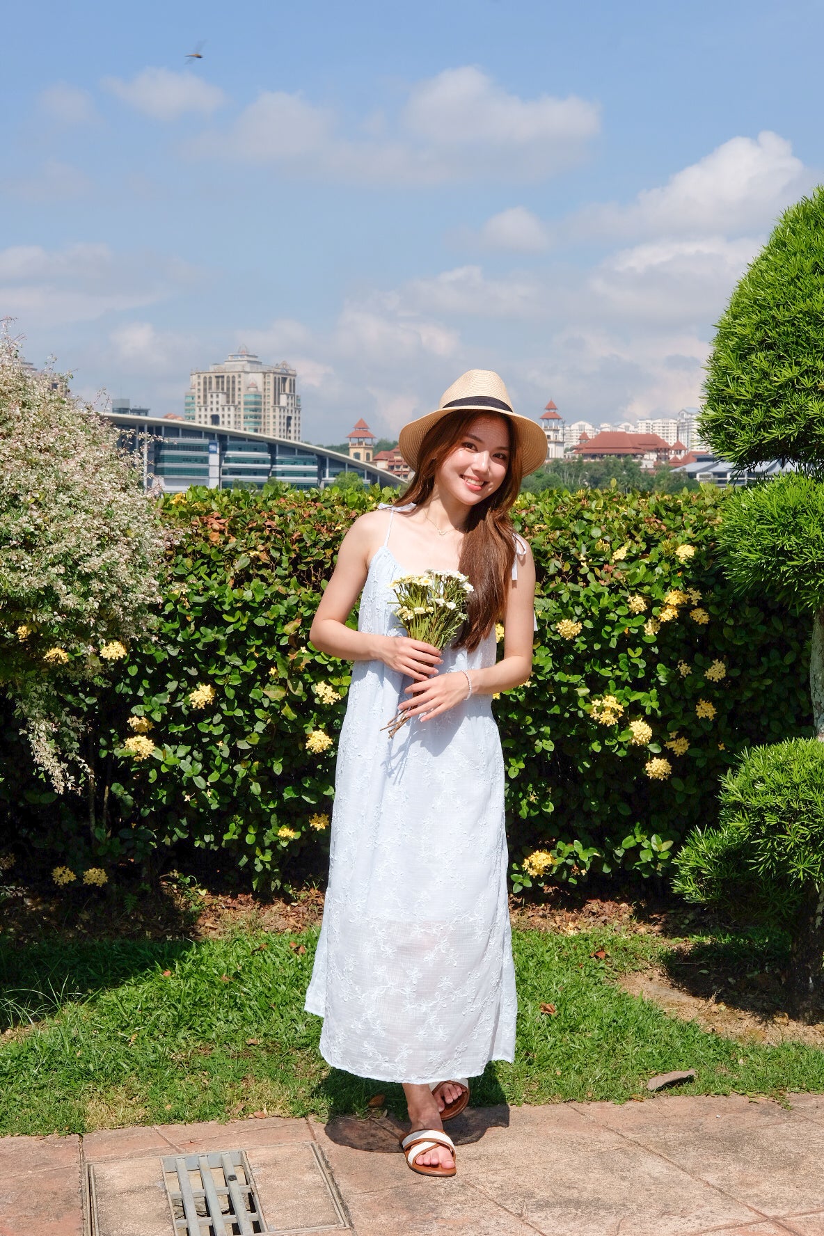 May Vacay Loose Fit Maxi Dress (Sky Blue)