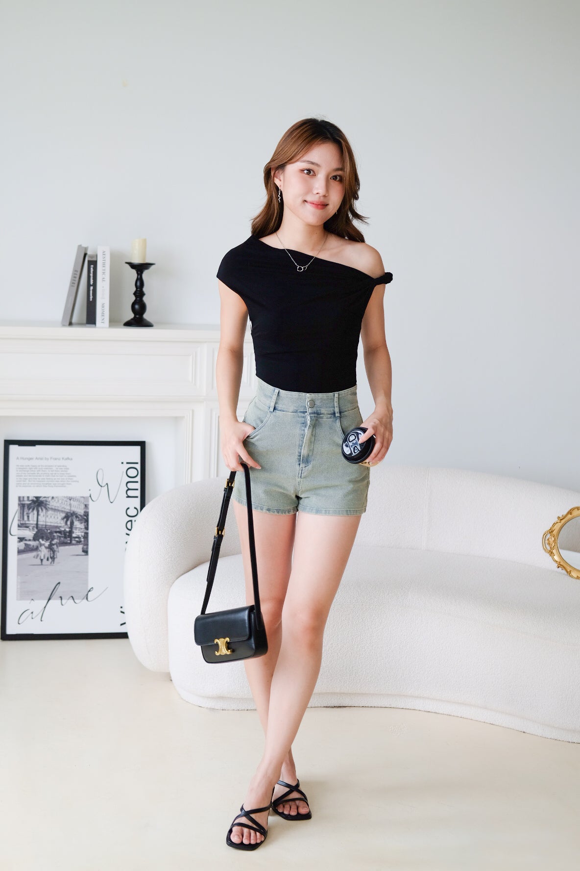 Felice Twist Toga Top (Black)
