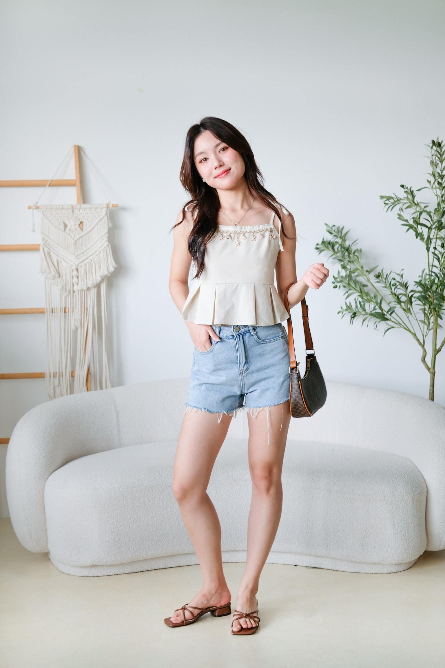 Marise Bohemian Muji Crop (Cream)