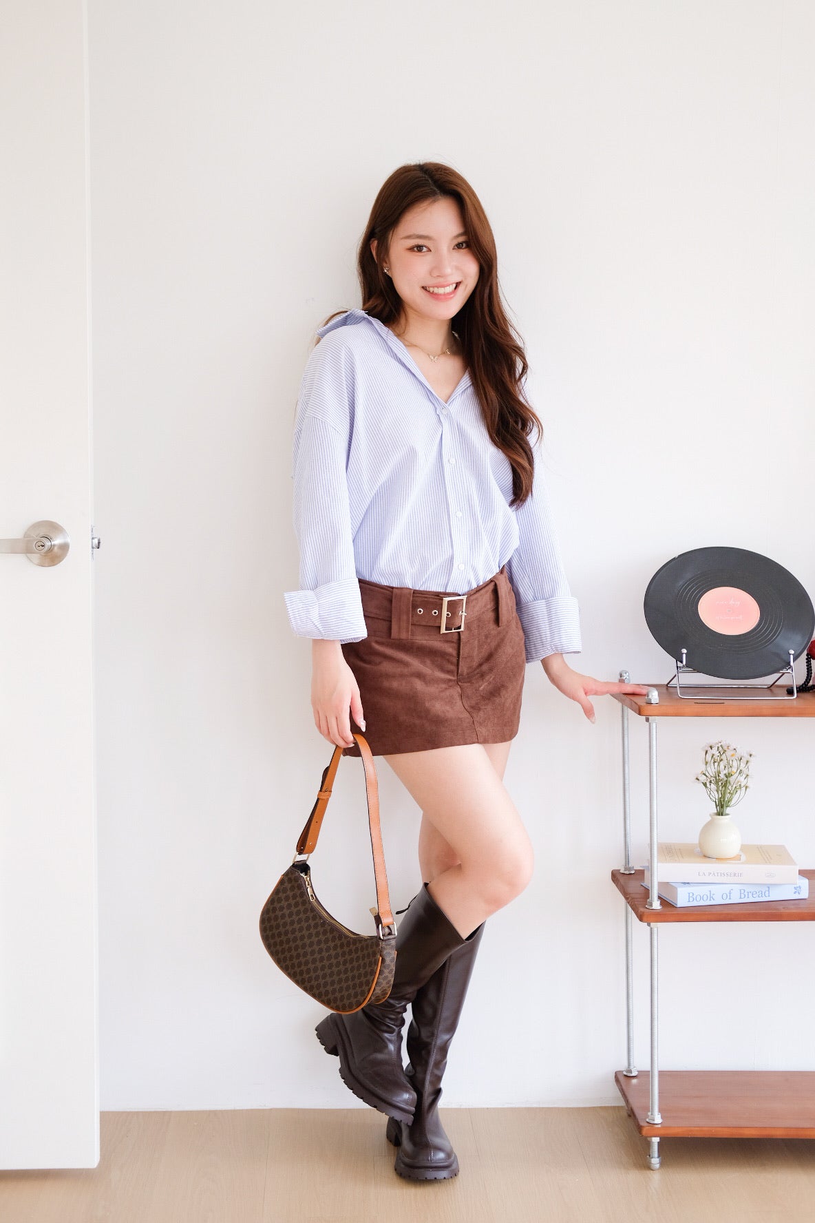 Sanford Boyfriend Shirt (Blue Stripes)