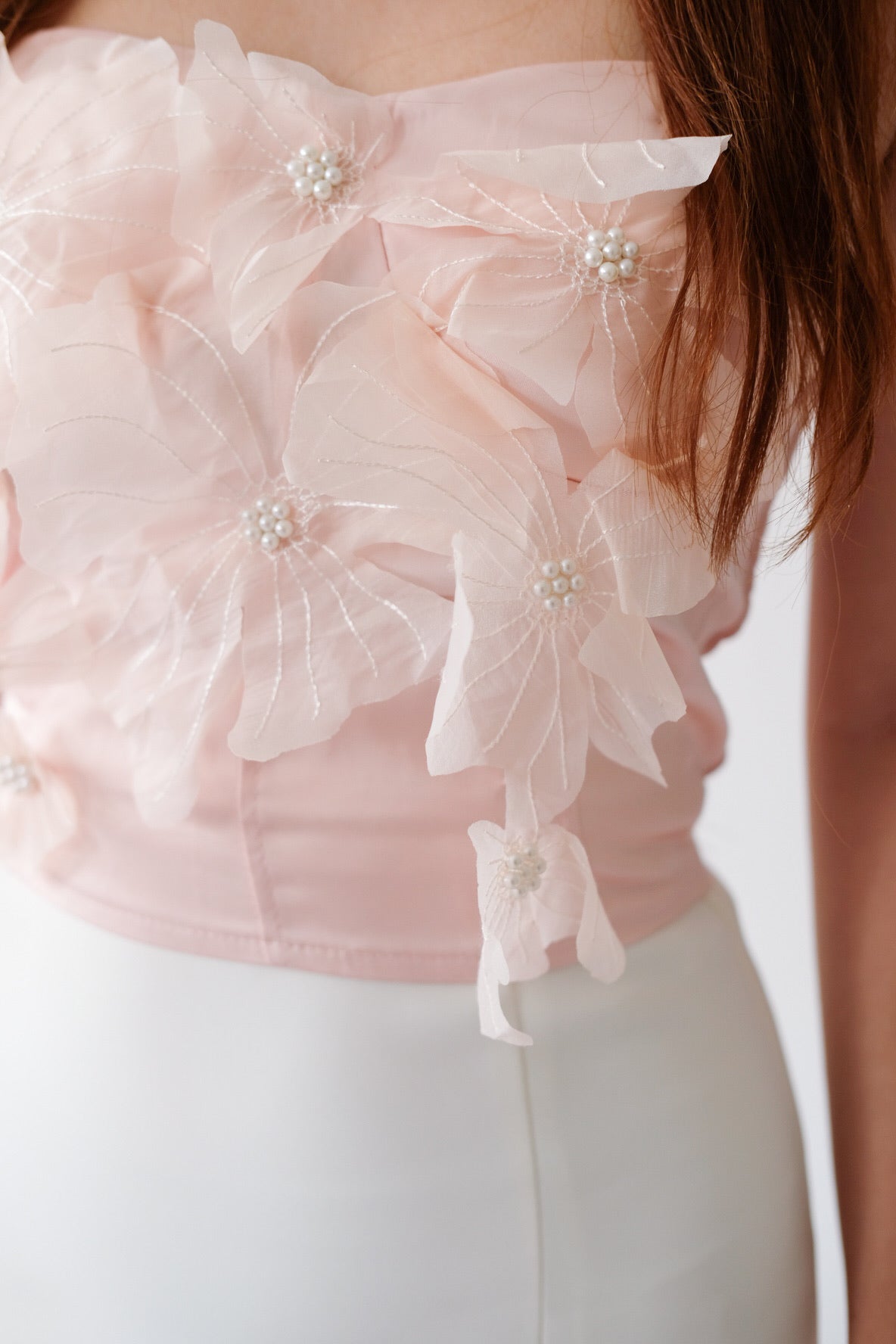 Pink Flower Tube Top