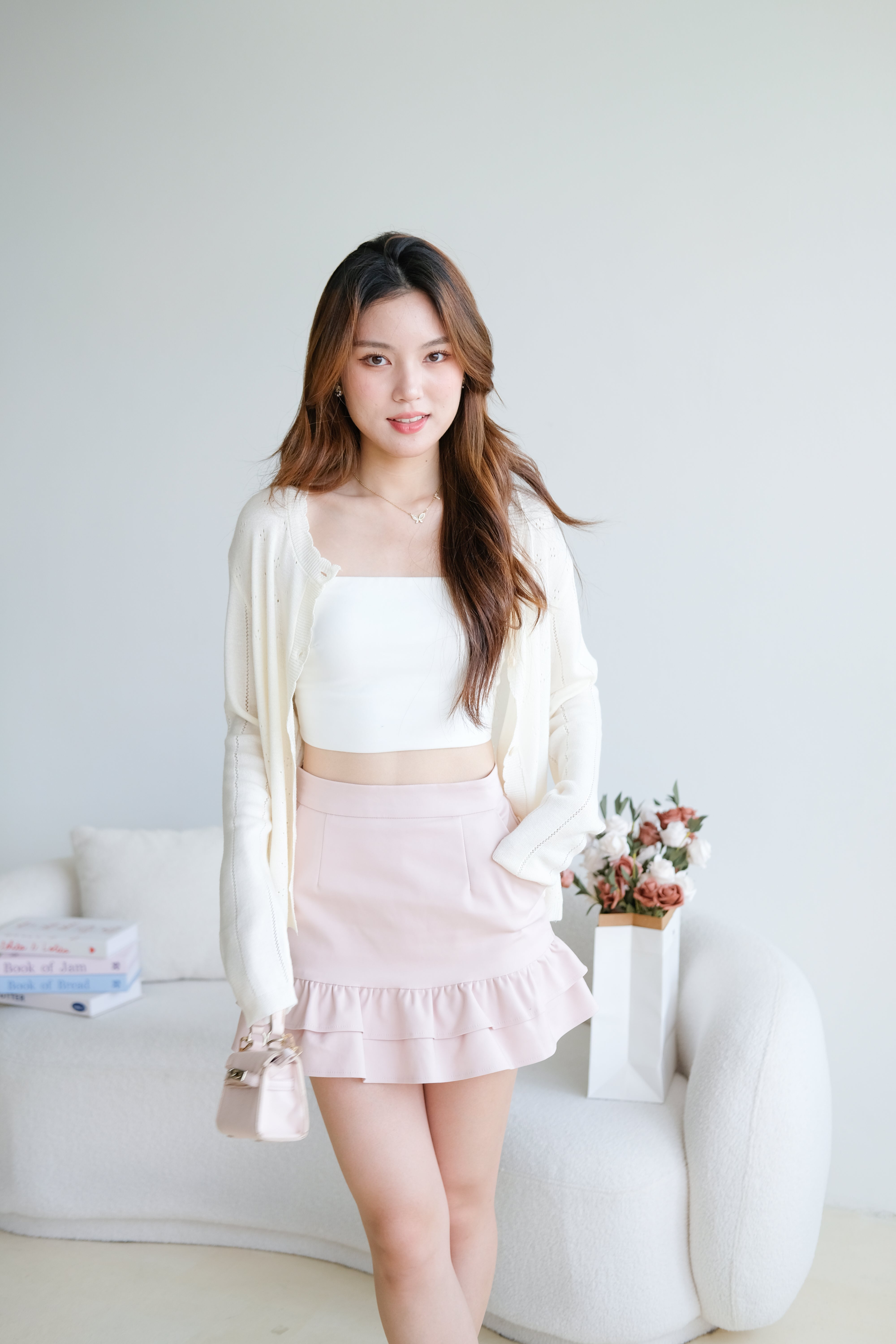 Kasley Light Knit Cardigan (Beige)