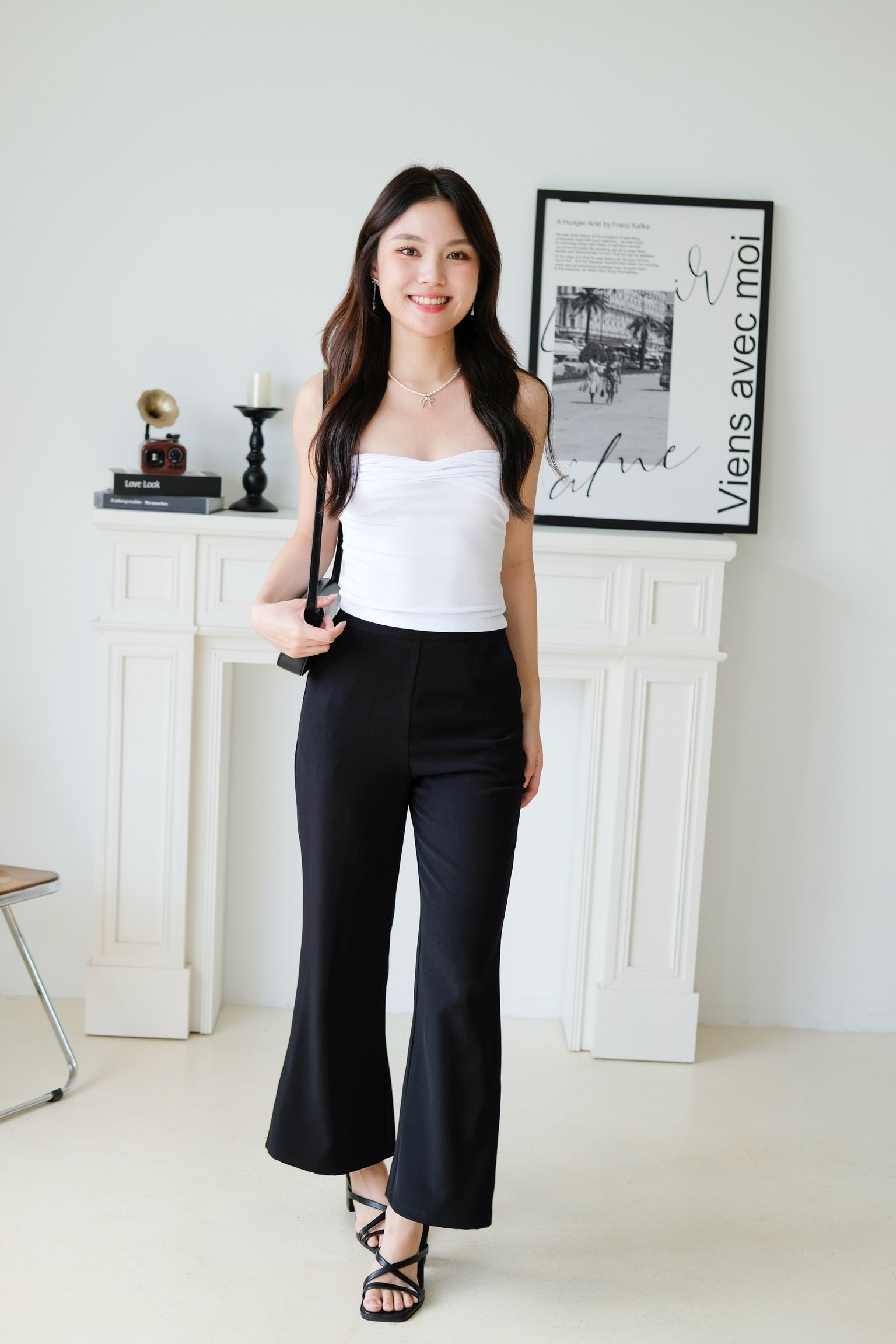 Naomi Twist Cotton Tube Top (White)