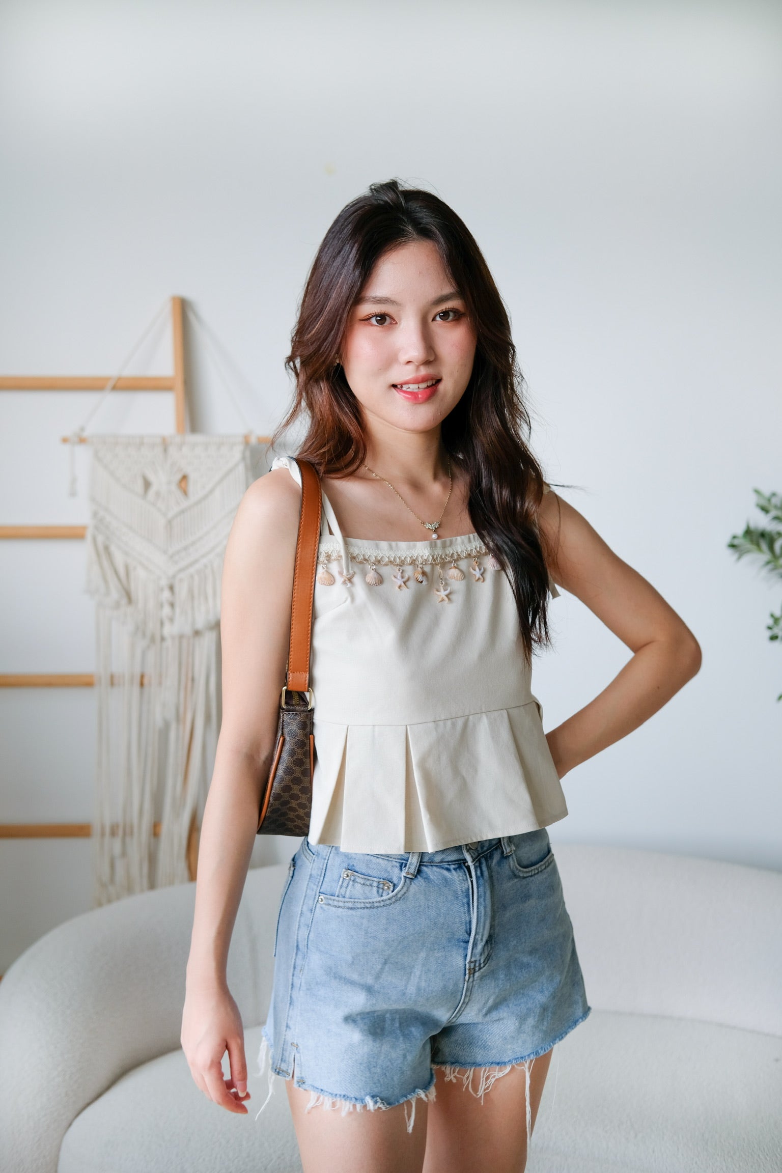 Marise Bohemian Muji Crop (Cream)