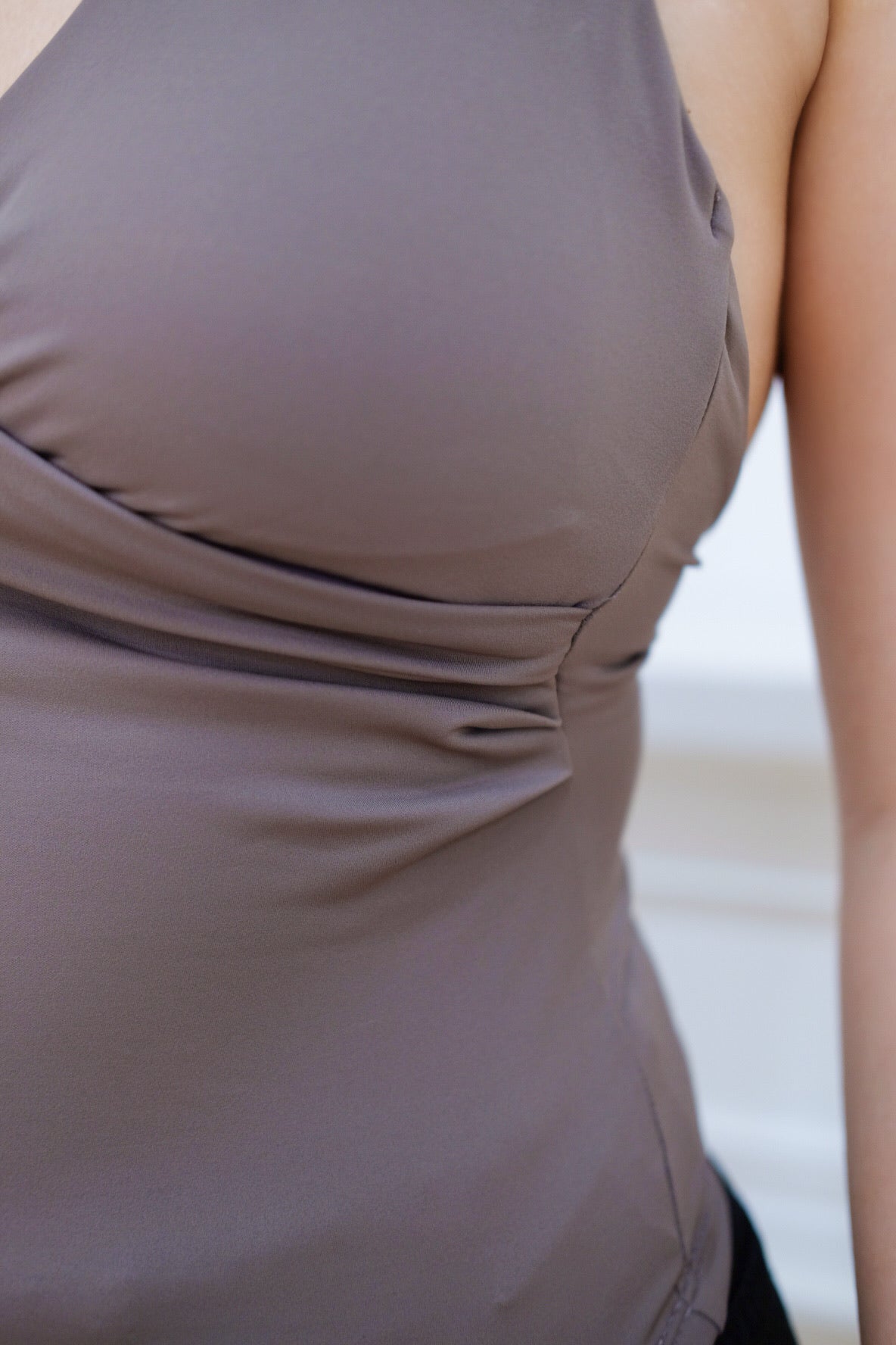 Chocolate Halter Padded Top