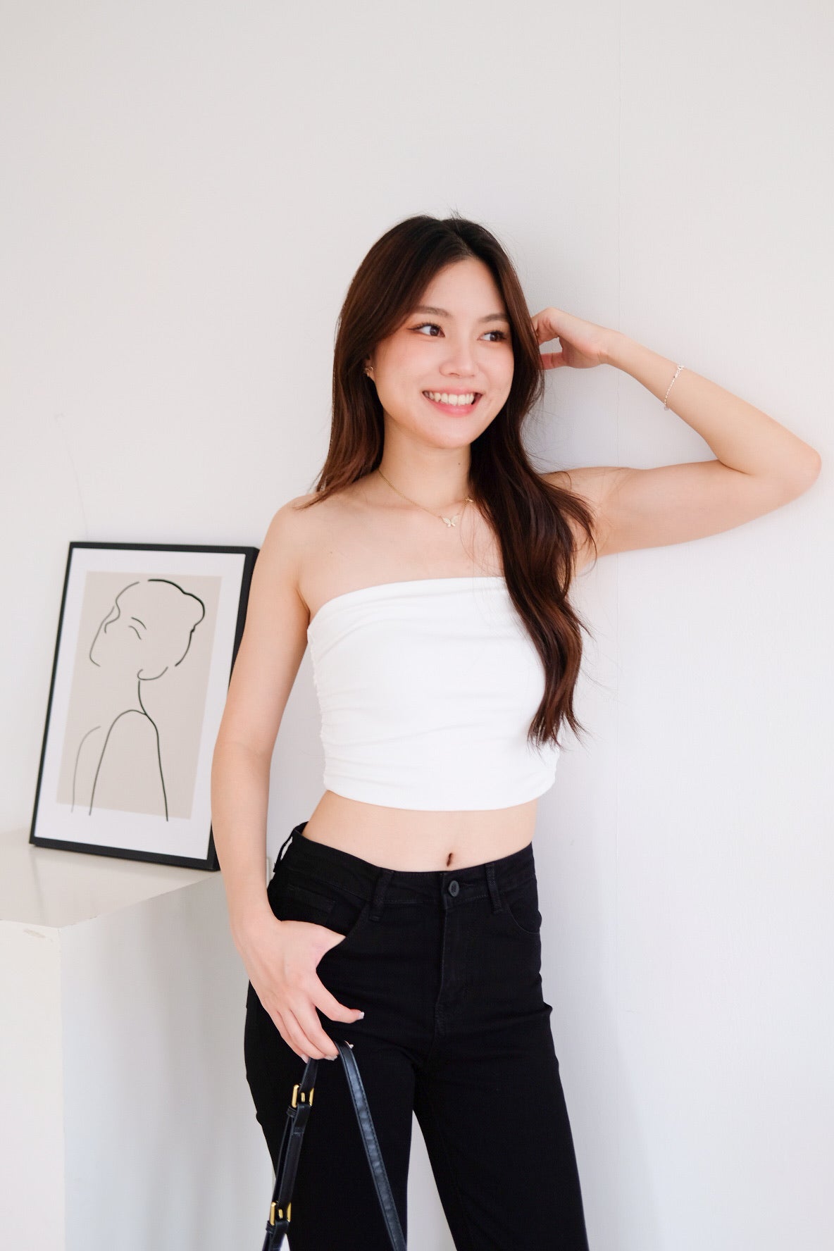 Obsession Tube Crop Top (White)  [ETA 9 Jul]