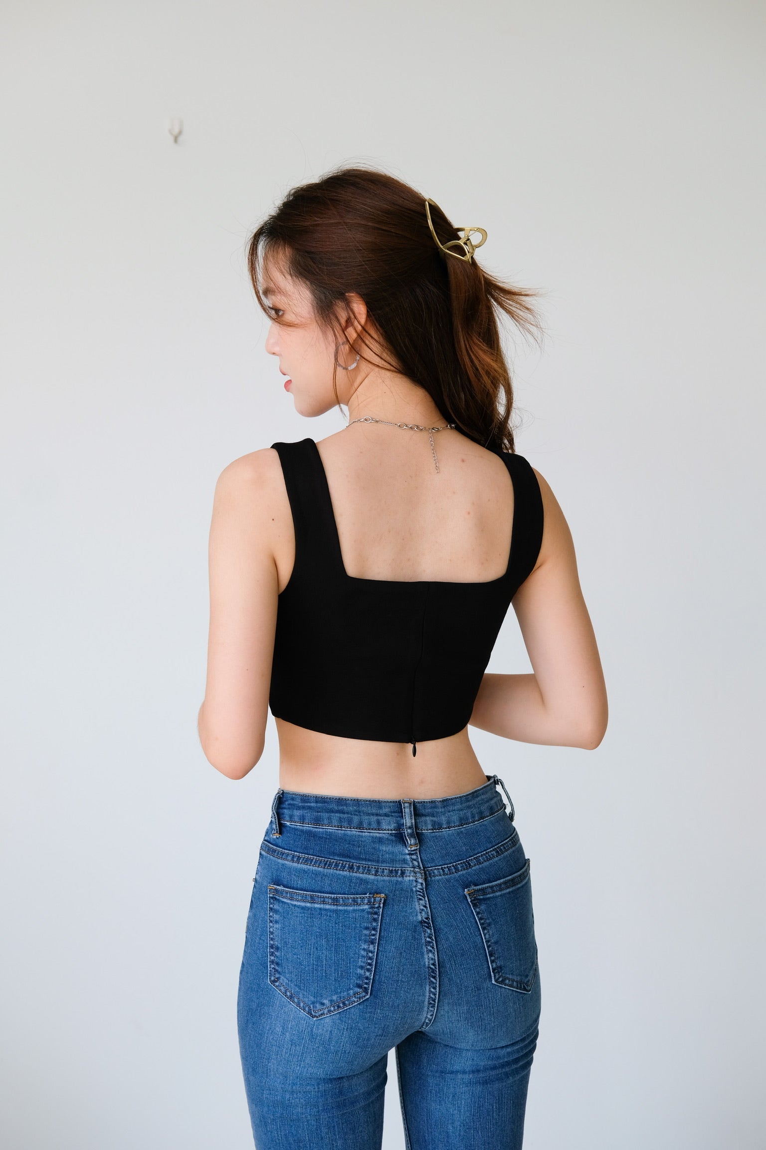 Classic Padded Cami Top (Black)