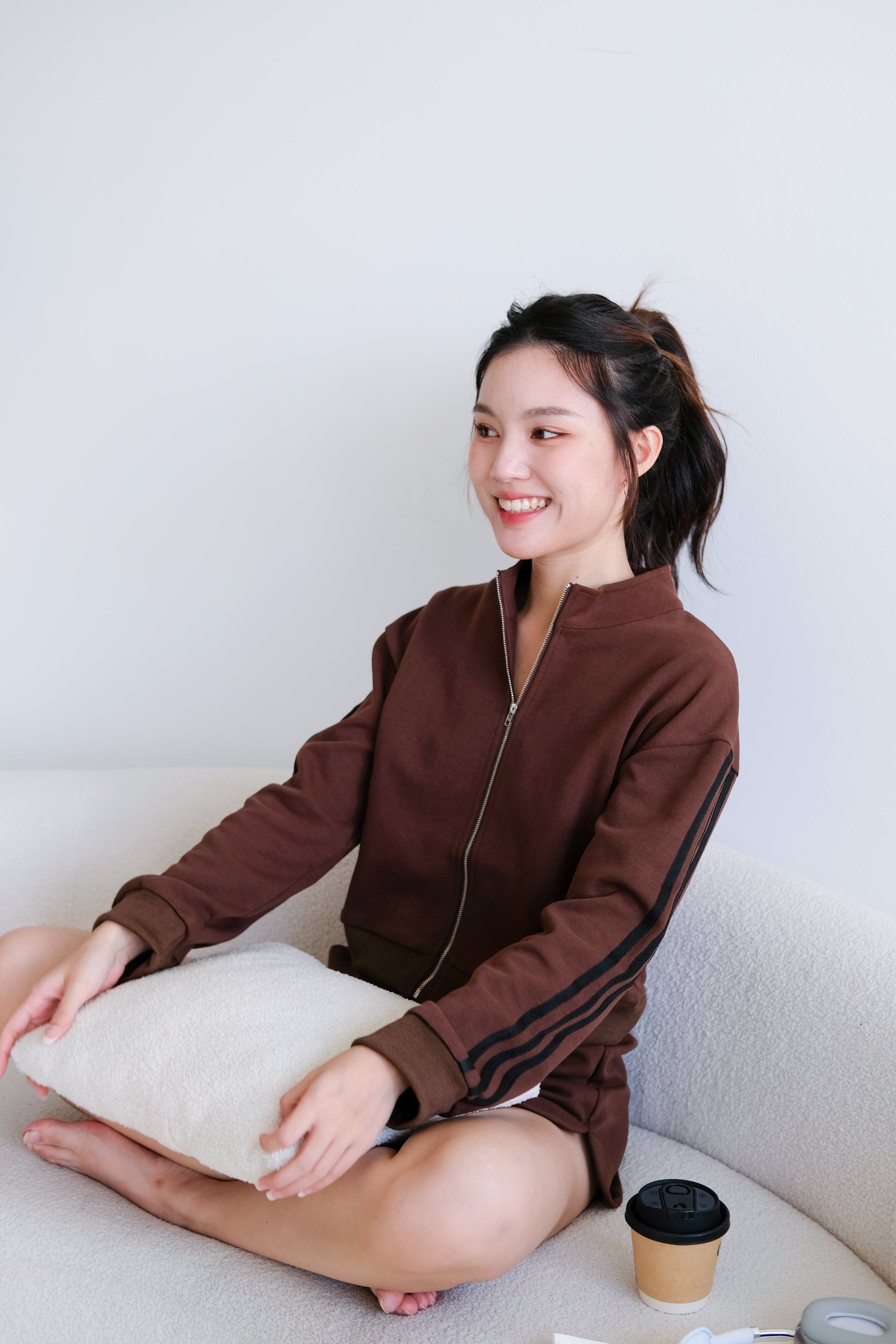 Day Off Stripes Lounge Set (Mocha)