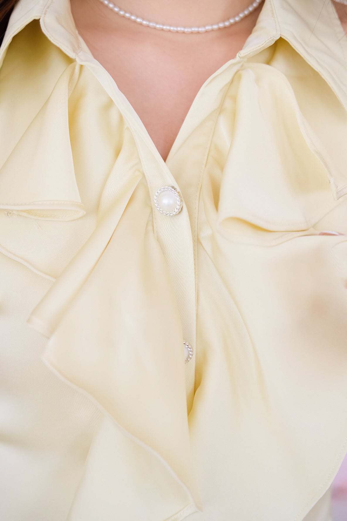 Lunelle Satin Ruffle Bubble Set (Yellow)