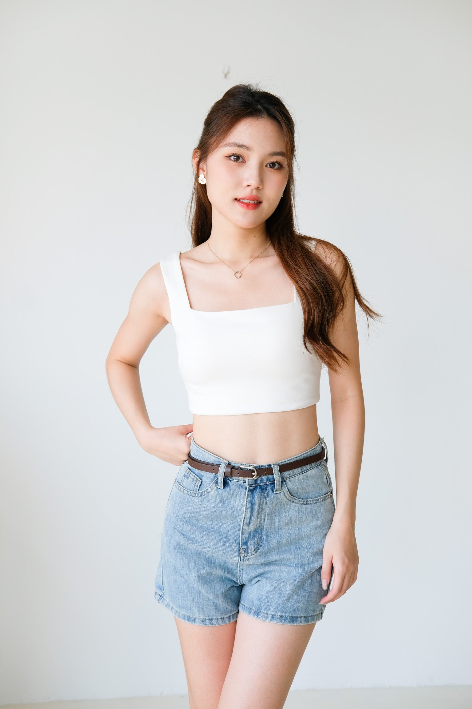 Classic Padded Cami Top (White)