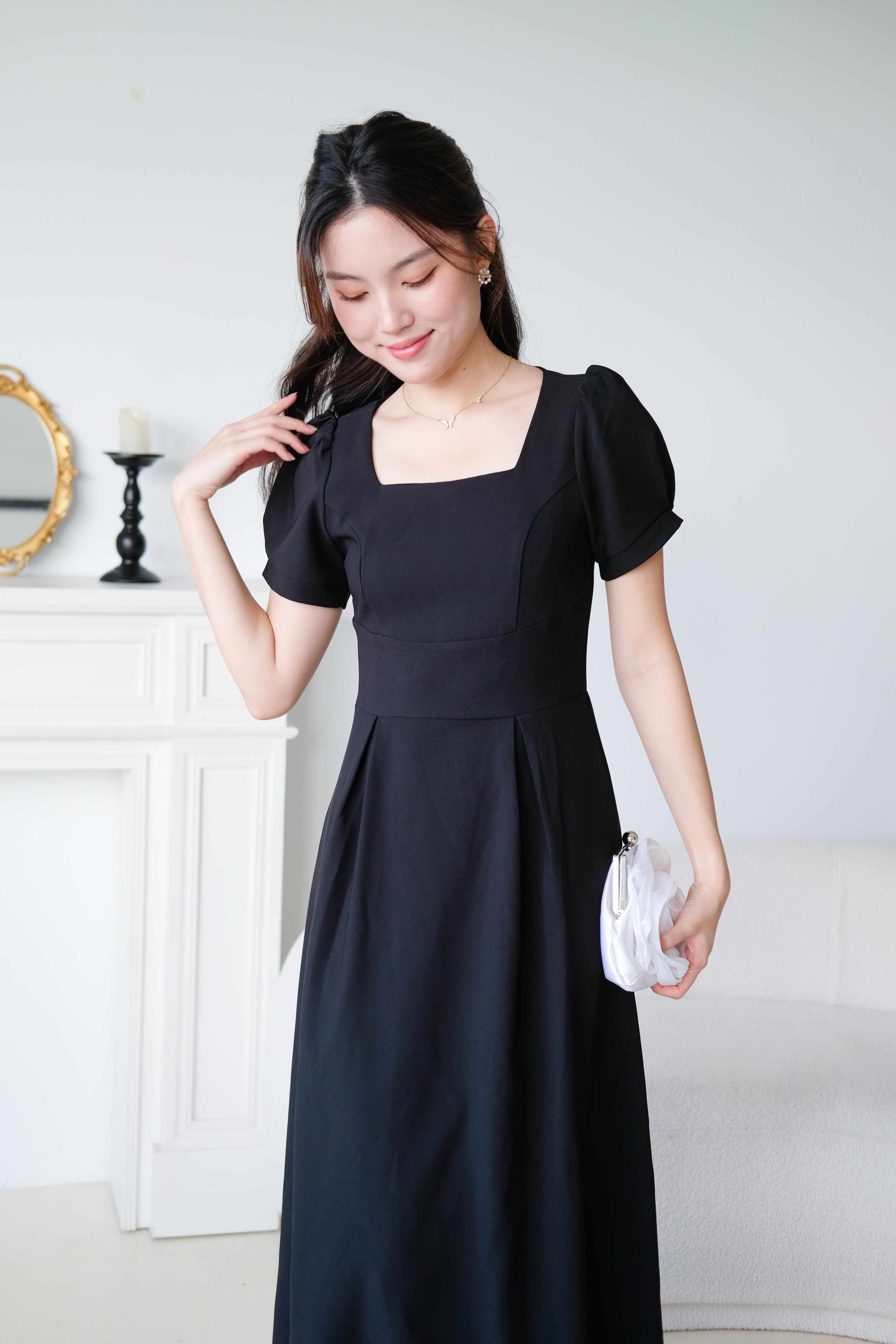 Sorelle Maxi Dinner Dress (Black)