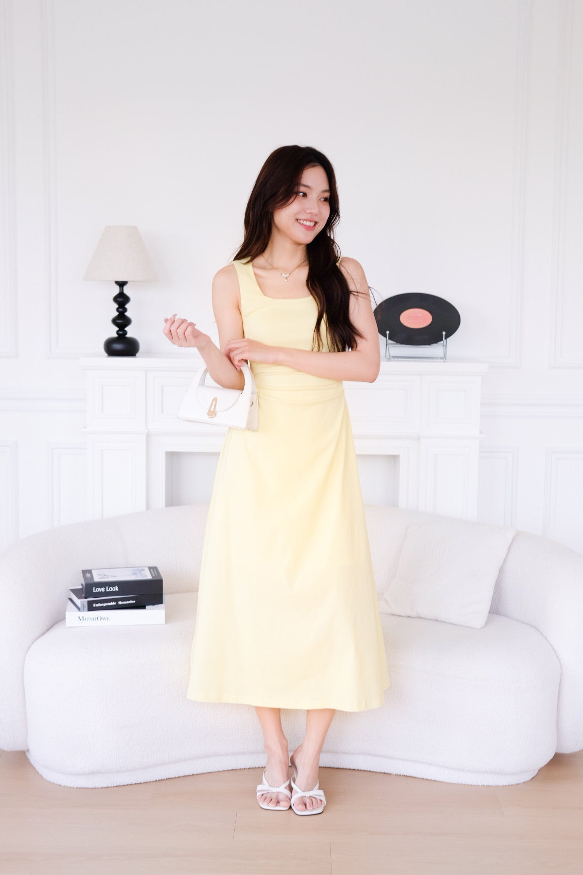 Bernice Cinch Waist Maxi Dress (Sunshine Yellow)