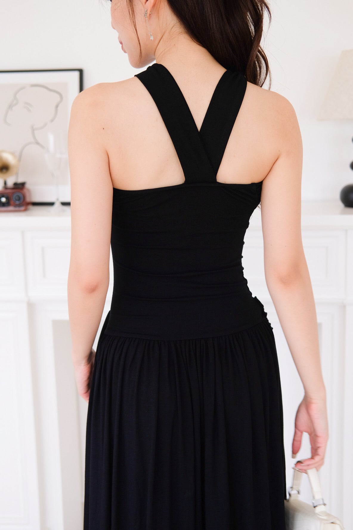 Jessy Toga Cotton Maxi Dress (Black)