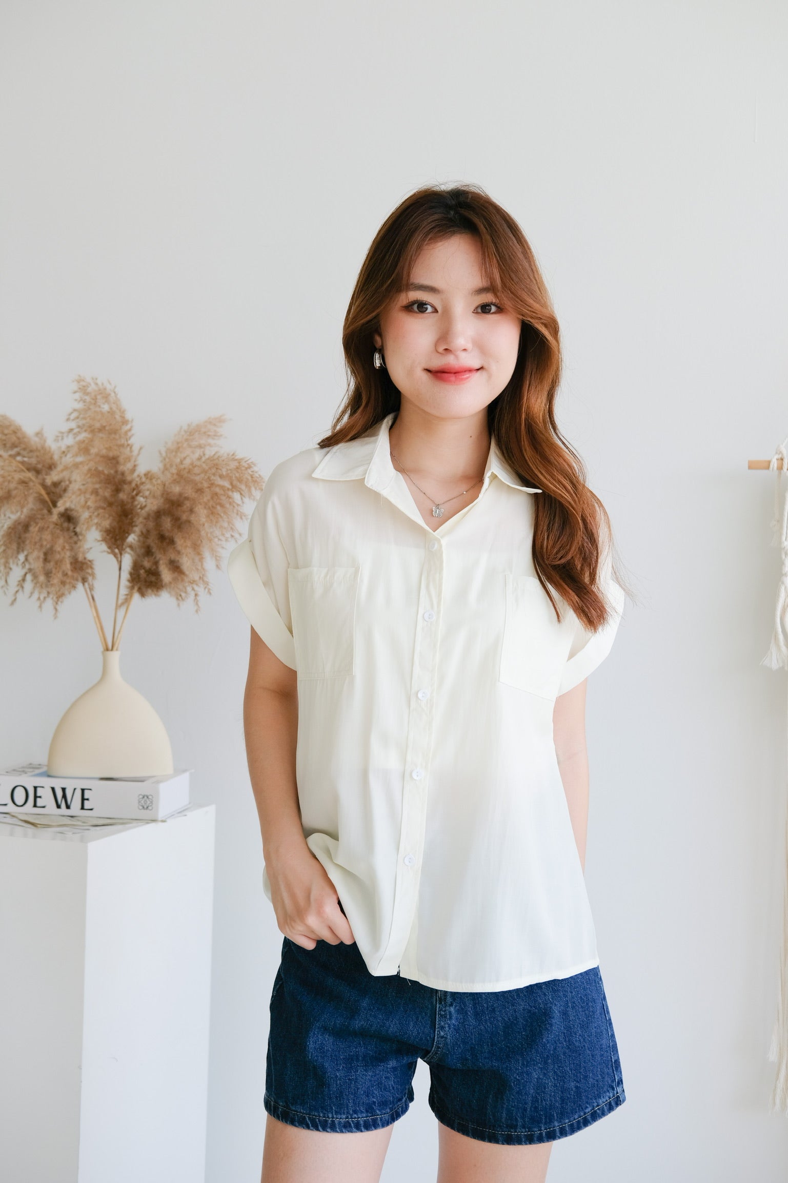 Eunji Korean Blouse (Pale Yellow)