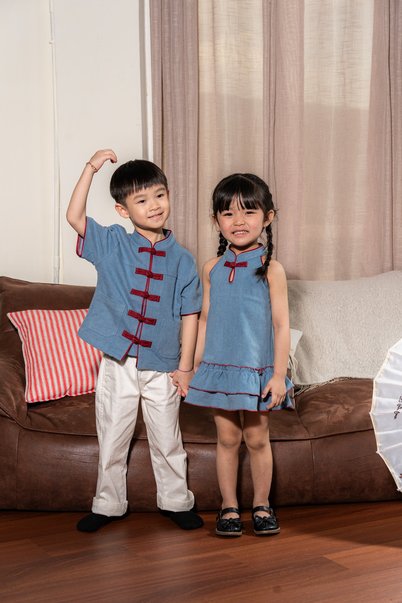 丹禧牛仔 Denim Joy Girl Cheongsam (Light Blue)