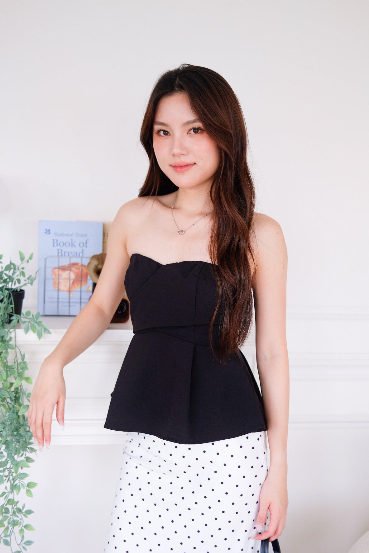 Riviera 2 Ways Padded Peplum Top (Black)