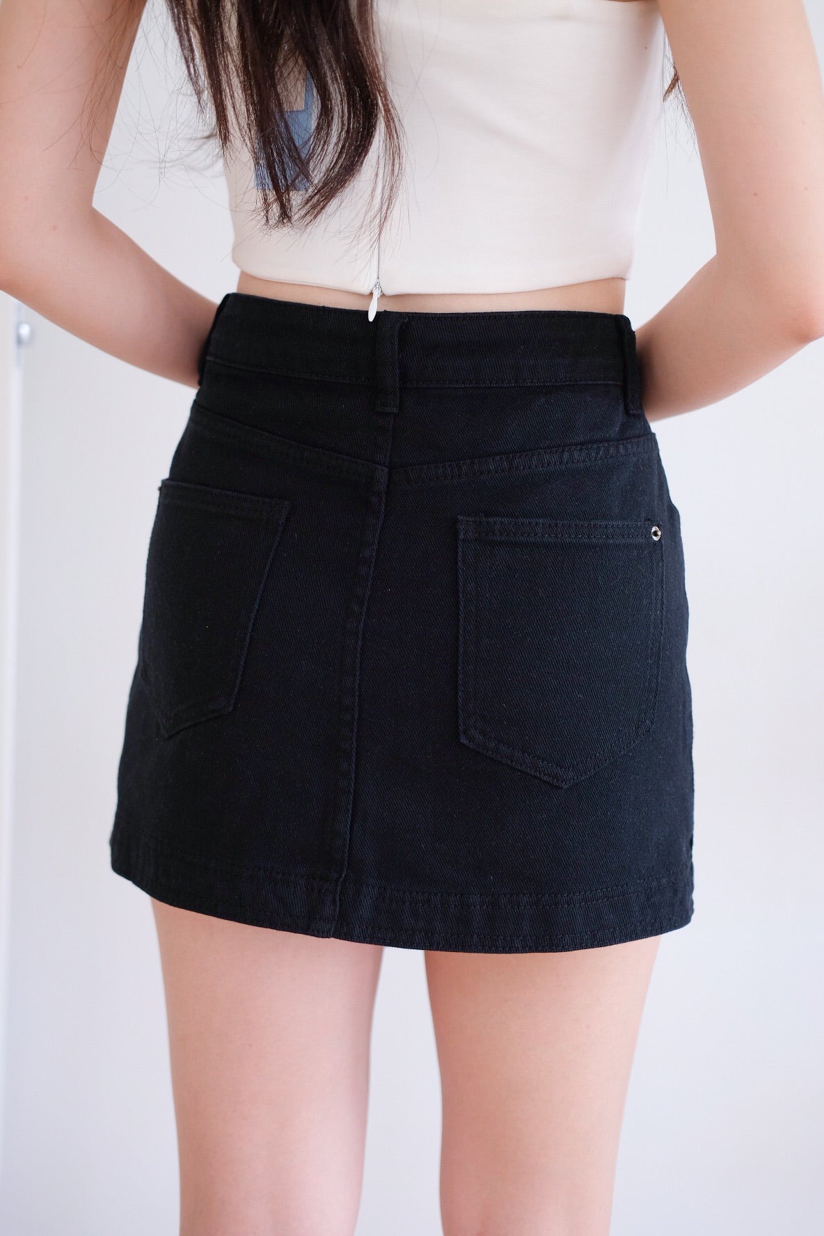 Levin Denim Skorts (Black)