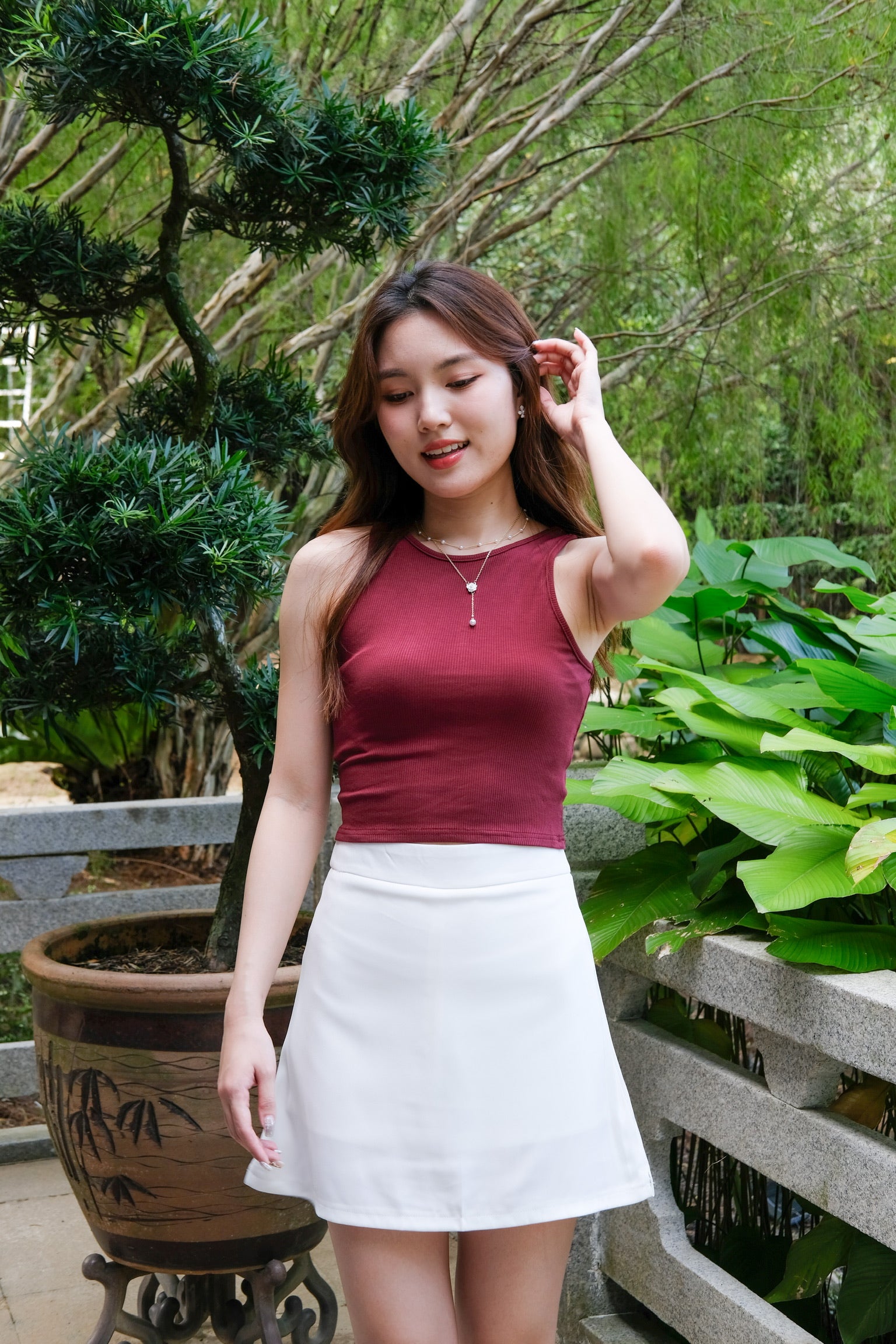 June Basic Halter Crop (Wine)