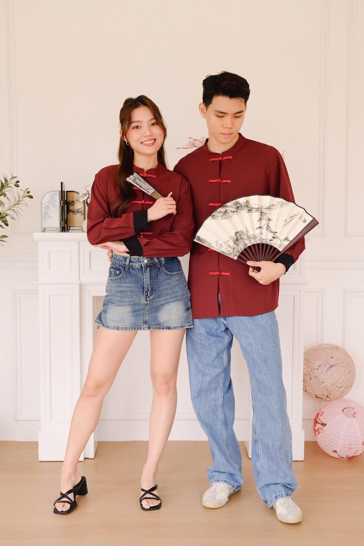 和正 Zheng Long Sleeves Samfu (Wine)