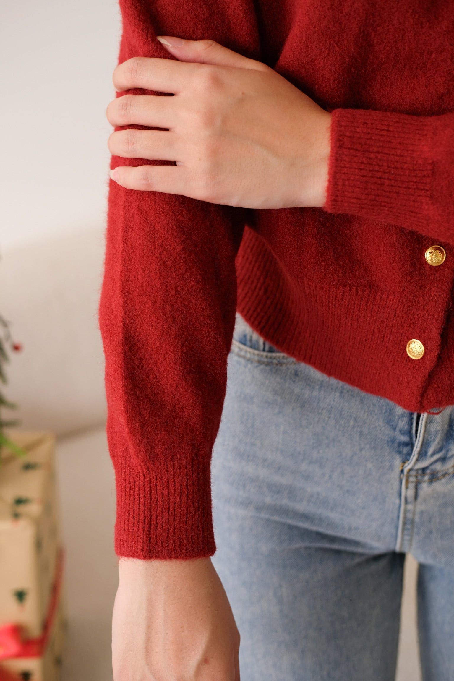 Celine Sweater Shirt (Maroon)