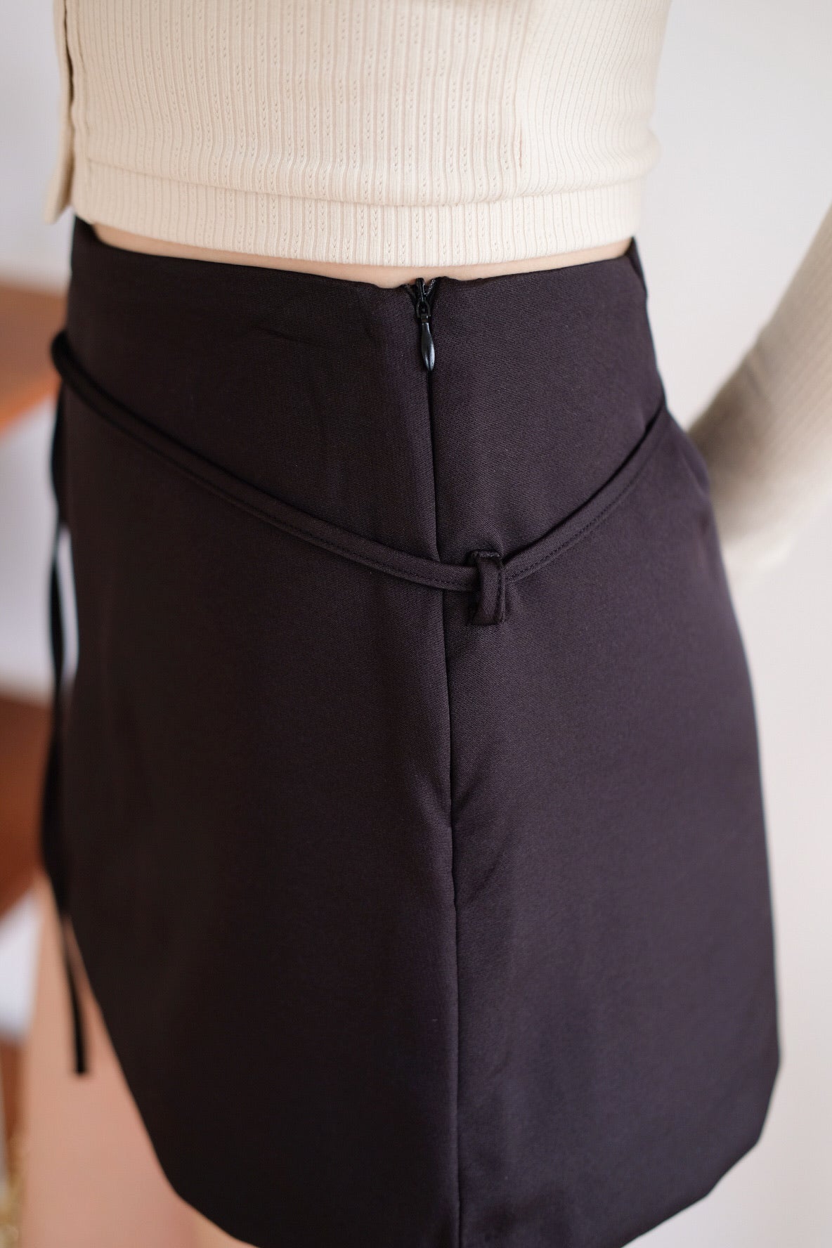 Tasha Mini Belt Skort (Black)