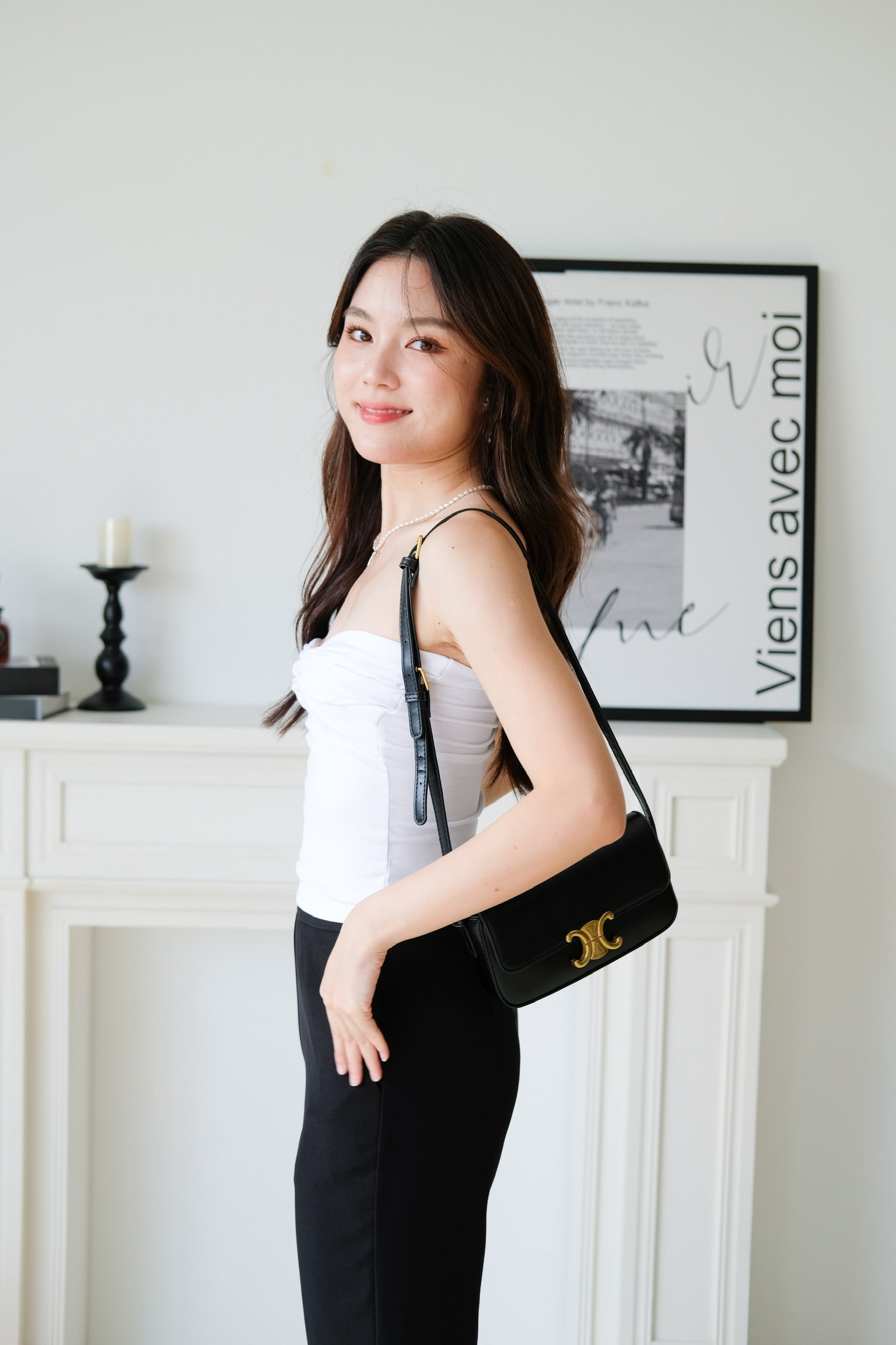 Naomi Twist Cotton Tube Top (White)