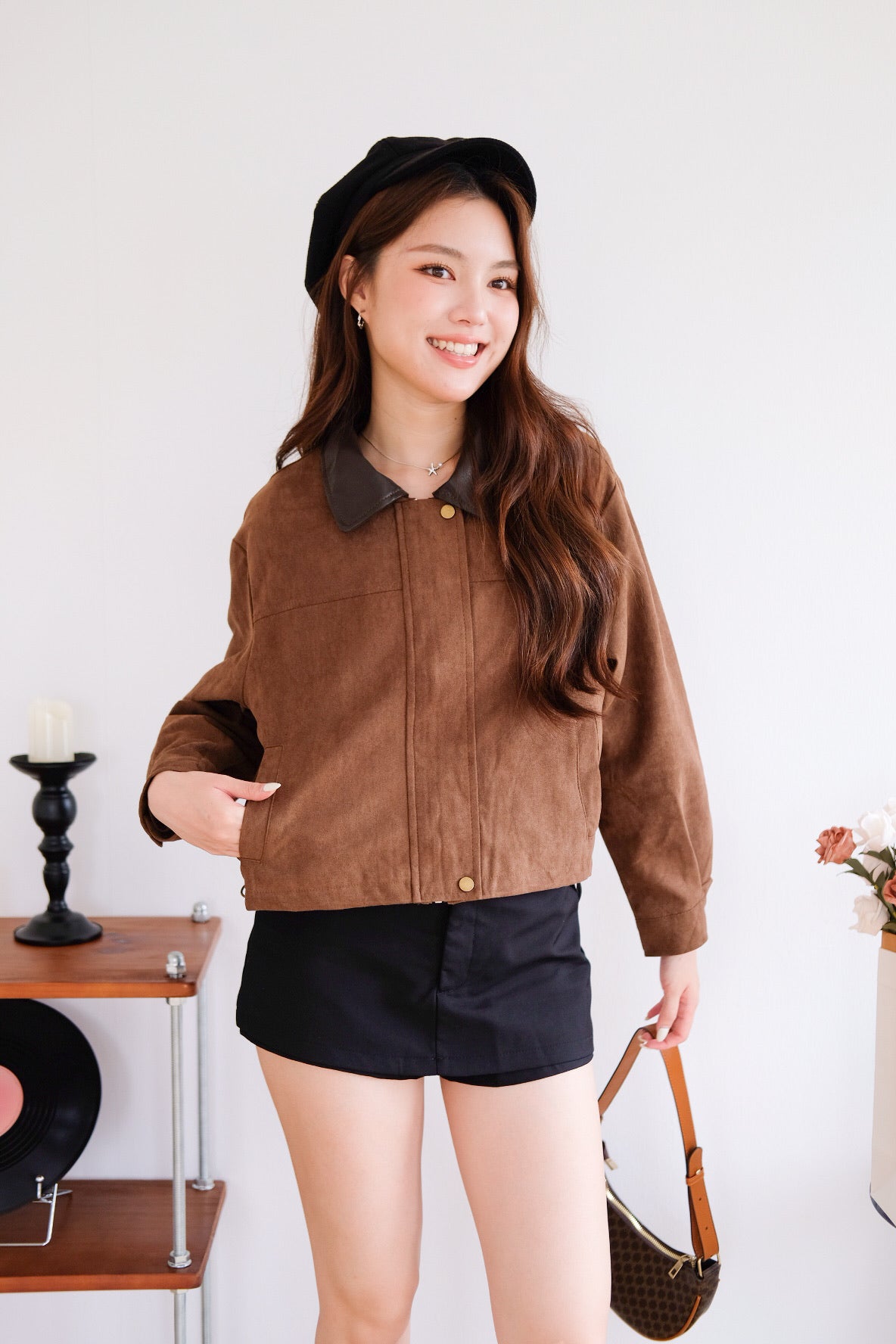 Georgie Suede Jacket (Mocha)