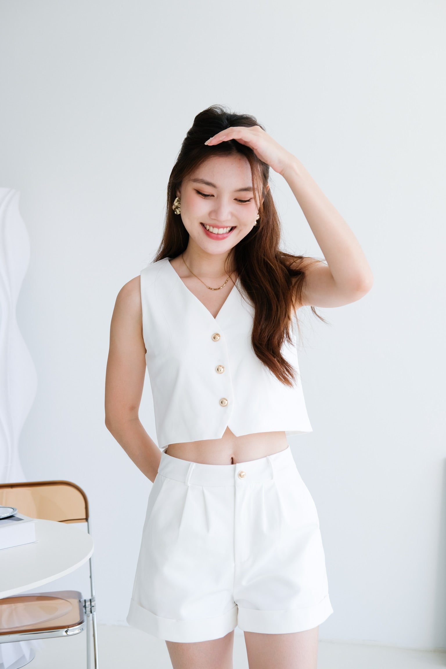 Mason Vest Set (White)