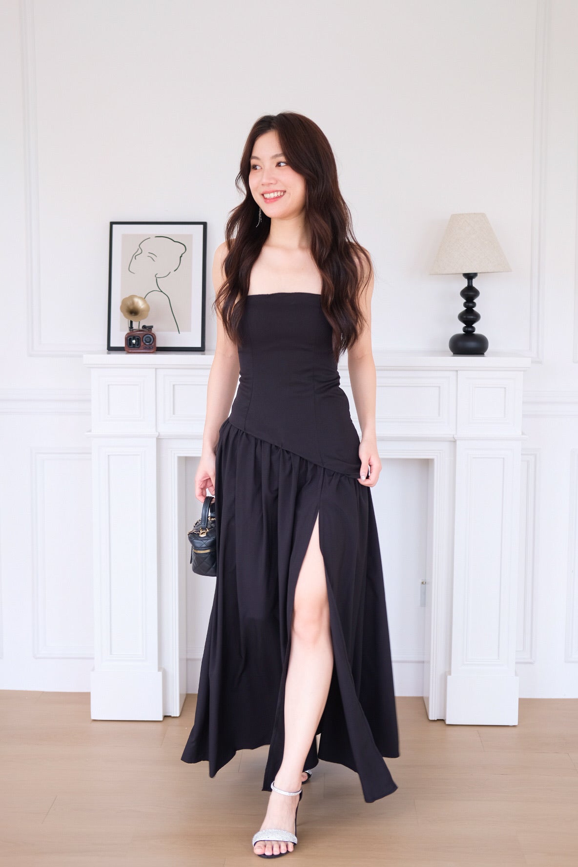 Kimberly Tube Sash Maxi Dress (Black)