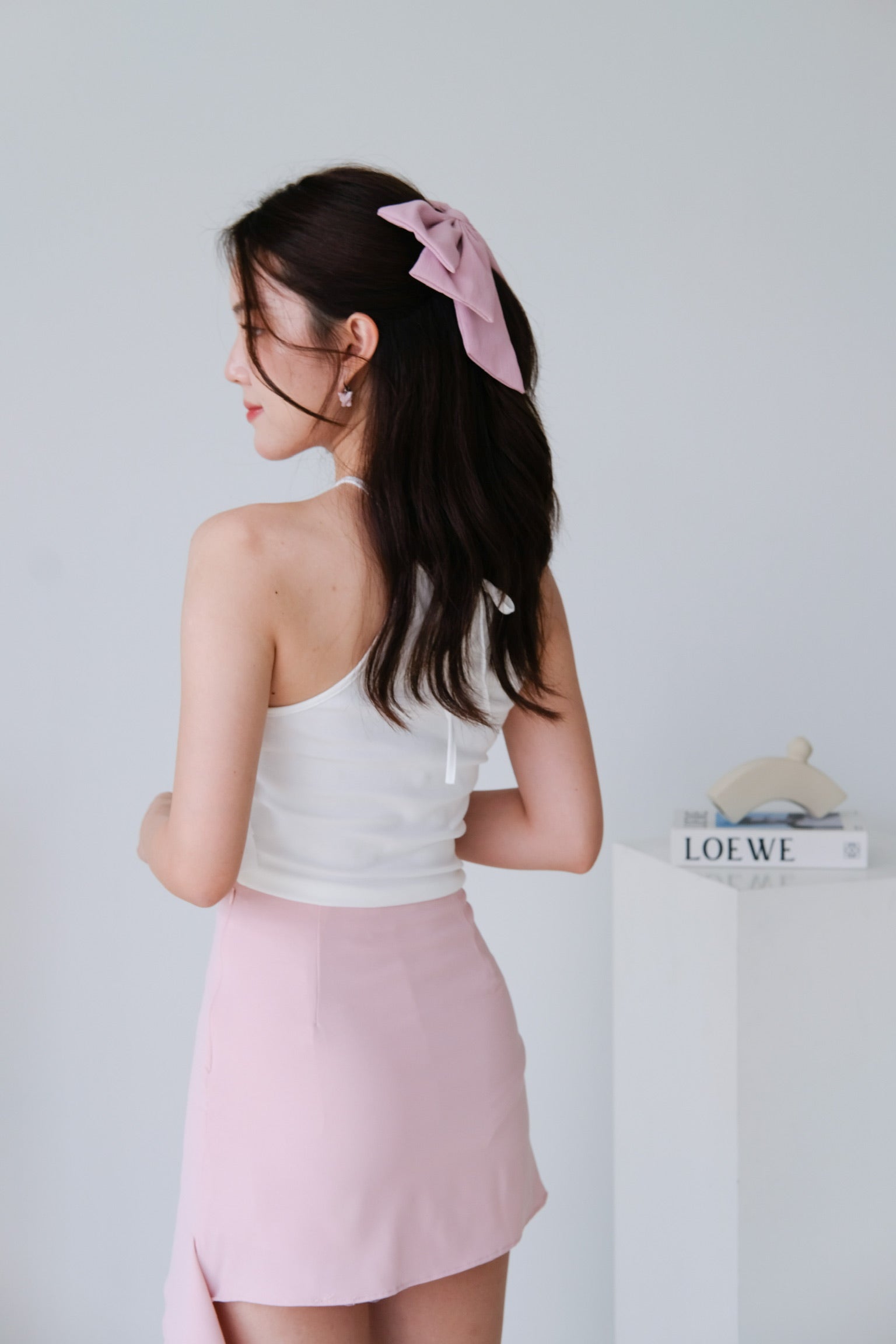 Ariel Rose Flutter Crop (White)