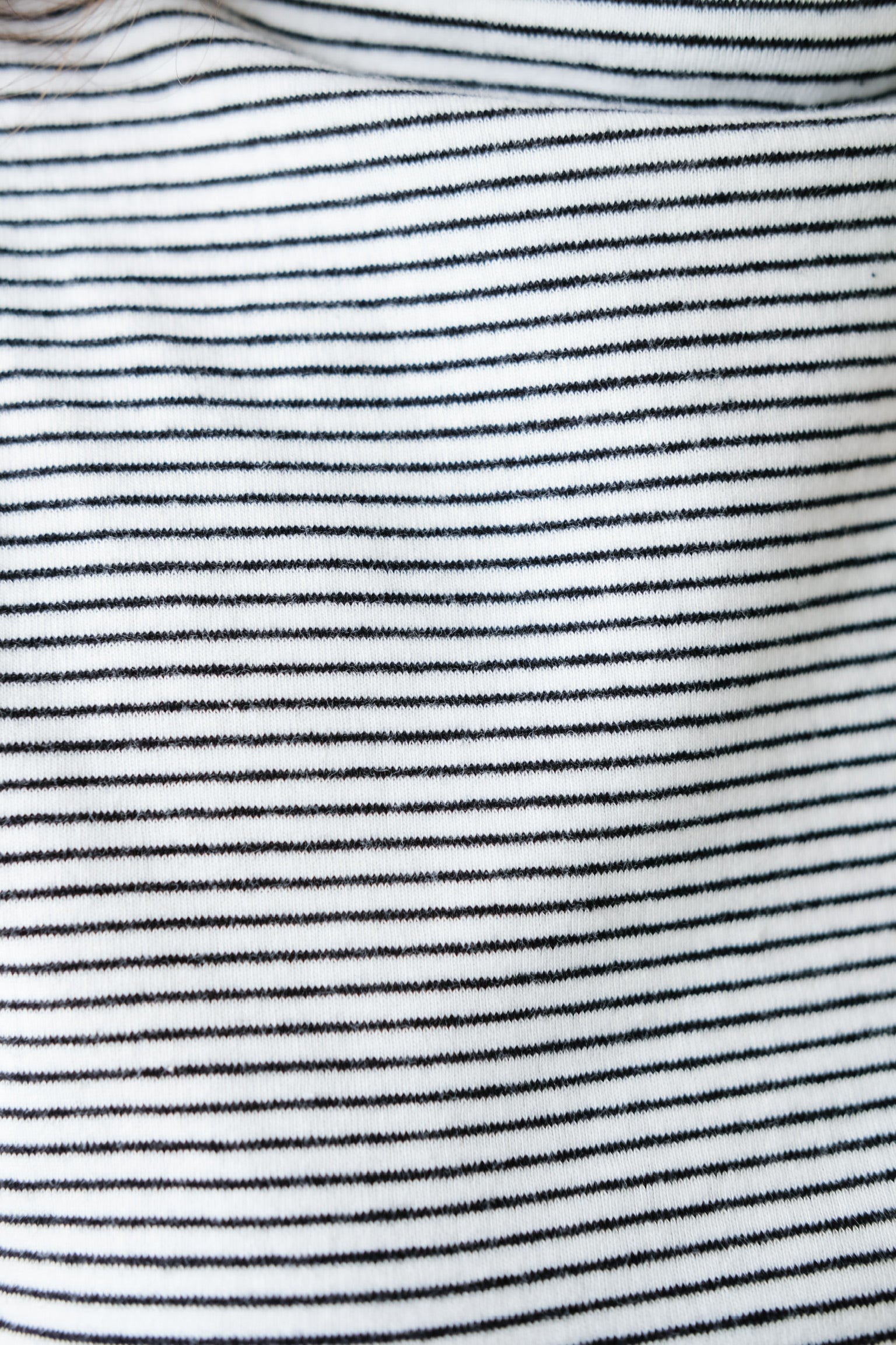 Lucca Batwing High Neck Shirt (White Stripes)