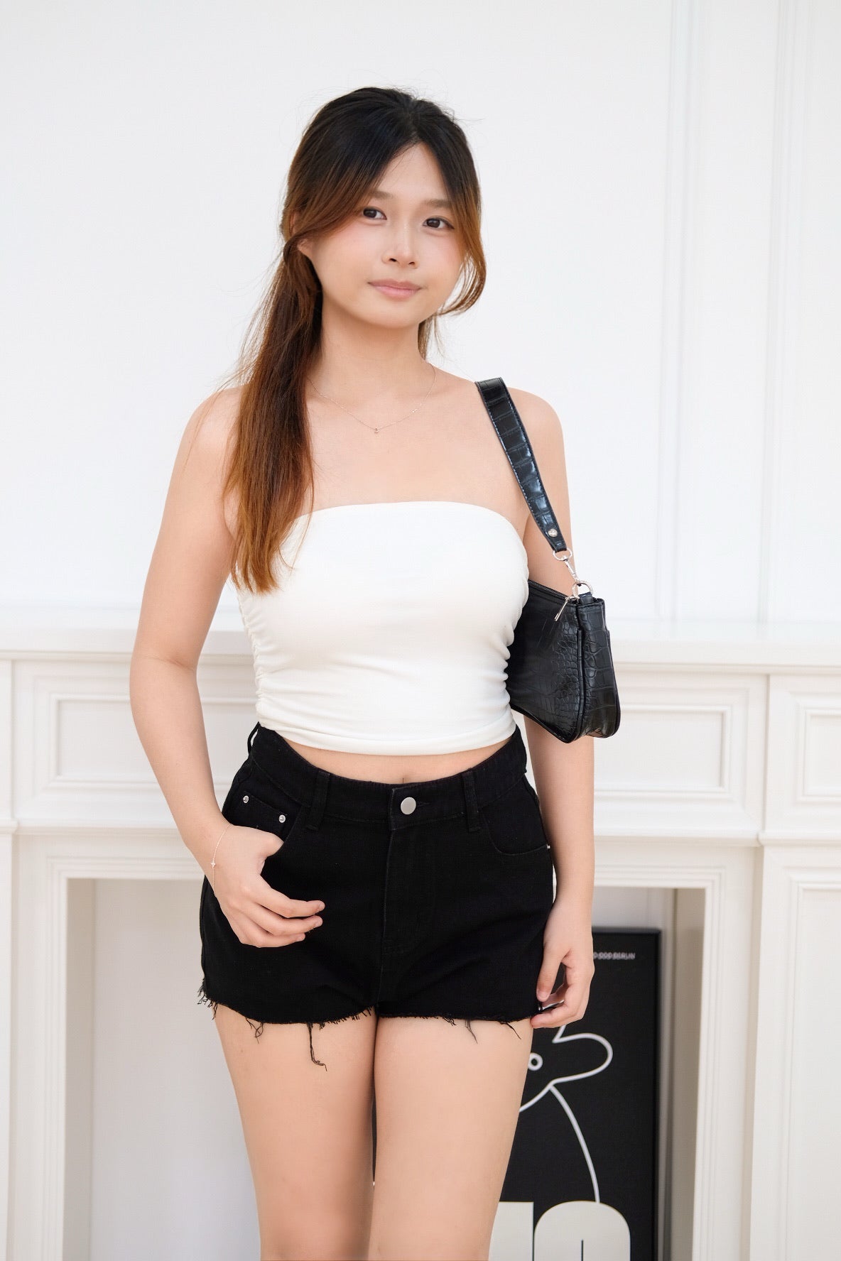 Black Denim Shorts