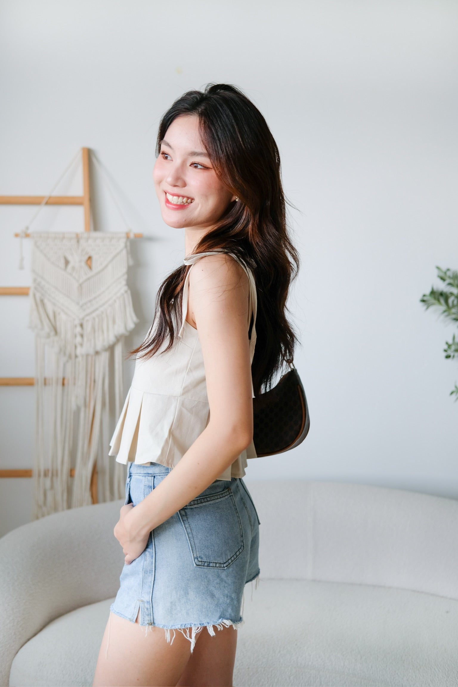 Marise Bohemian Muji Crop (Cream)