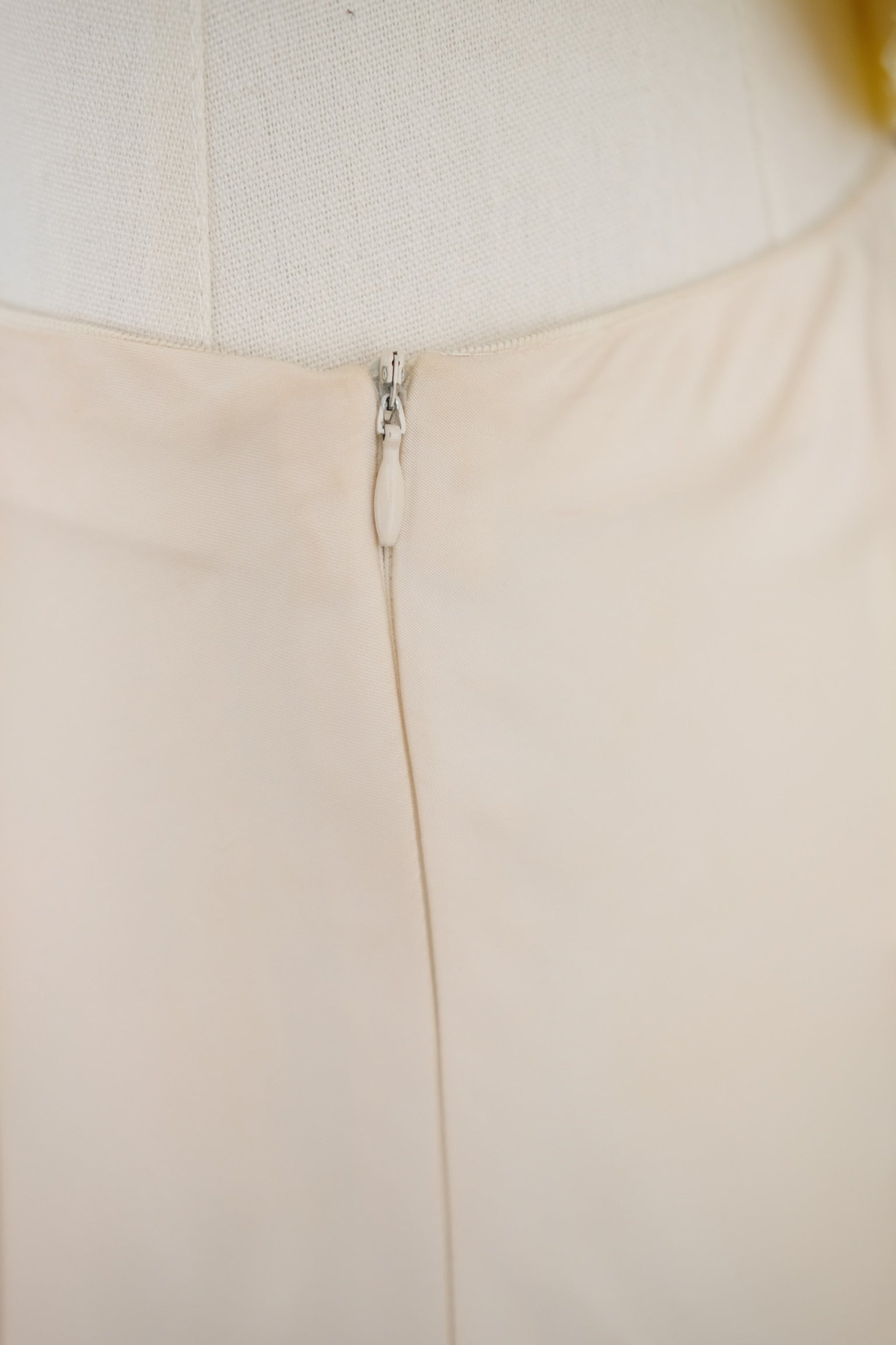 Light Yellow Satin Skirt