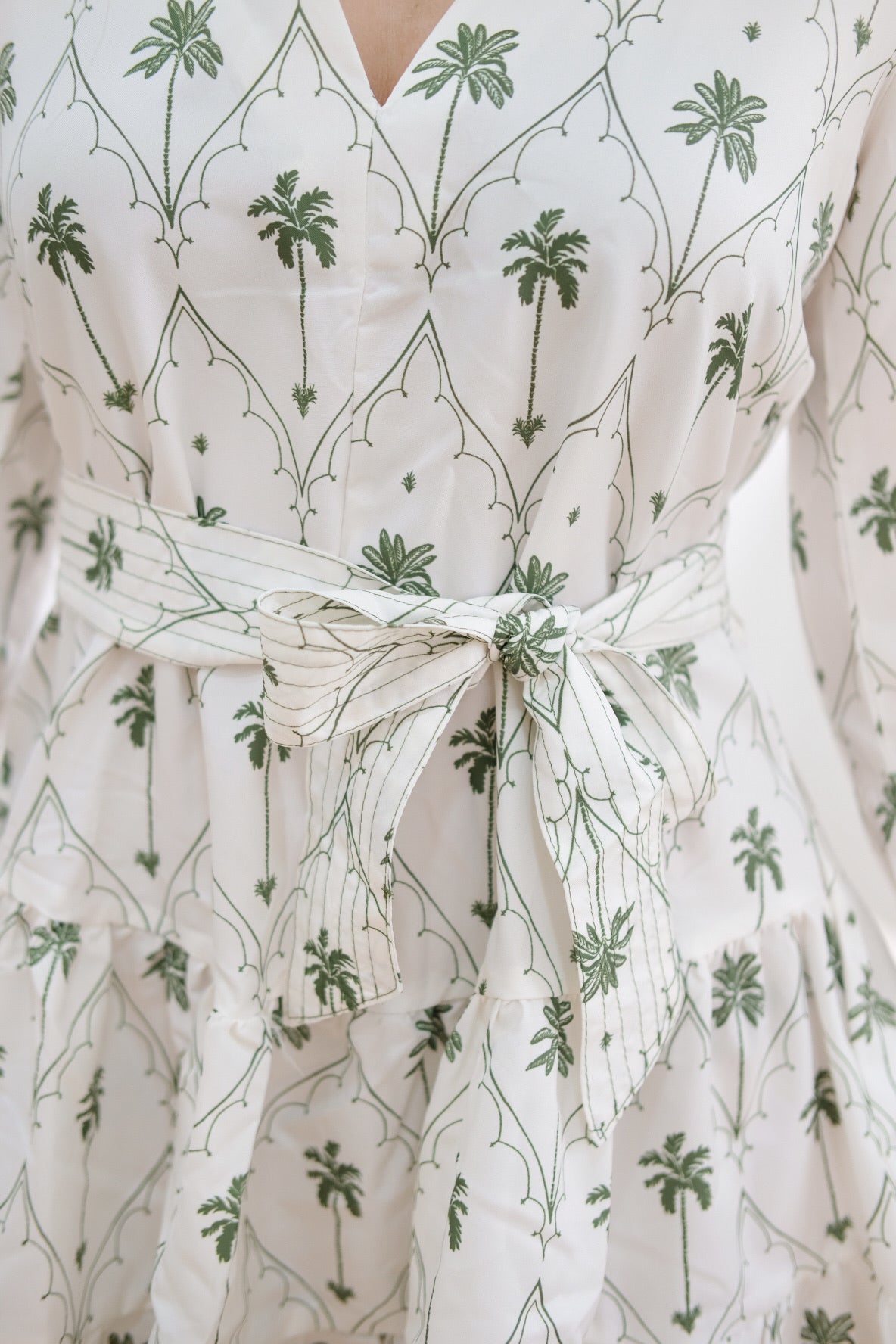 White Sash Wrap Dress