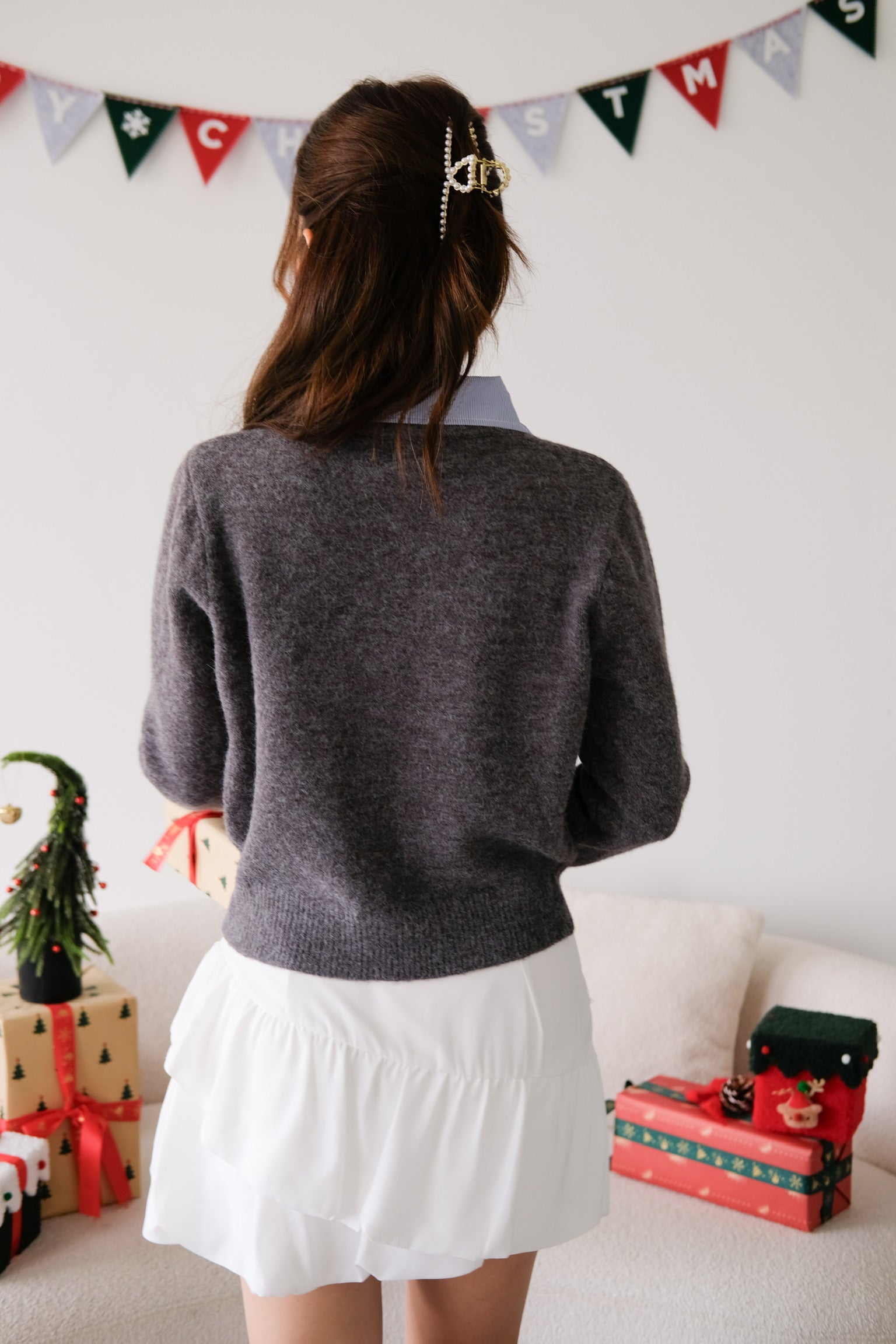 Celine Sweater Shirt (Dark Grey)