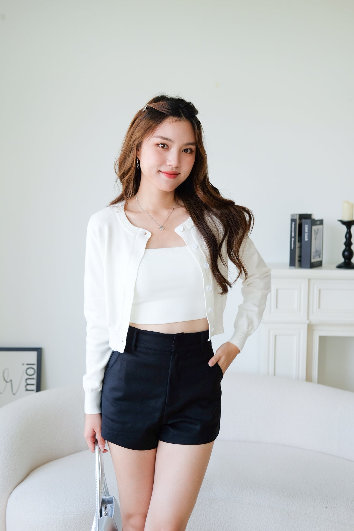Dream Soft Cotton Cardigan (White)
