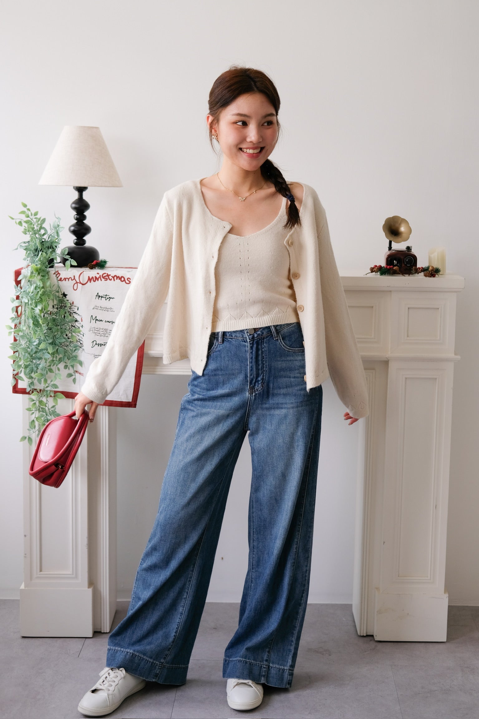 Nicole 2-in-1 Cardigan Set (Oat)