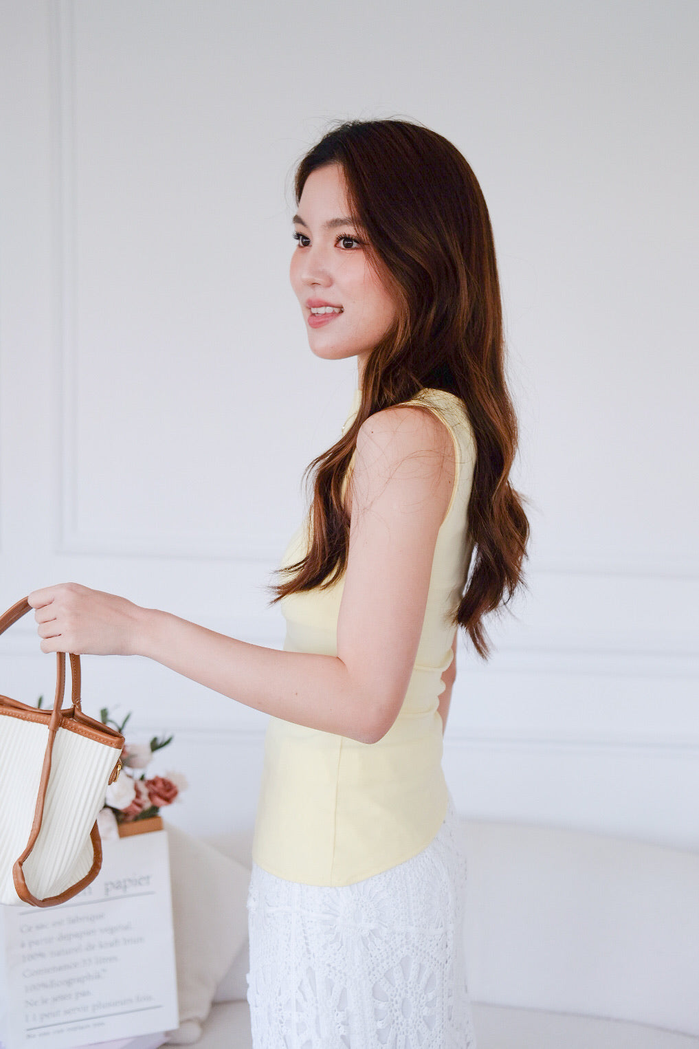 Levina Assymetrical Top (Light Yellow)