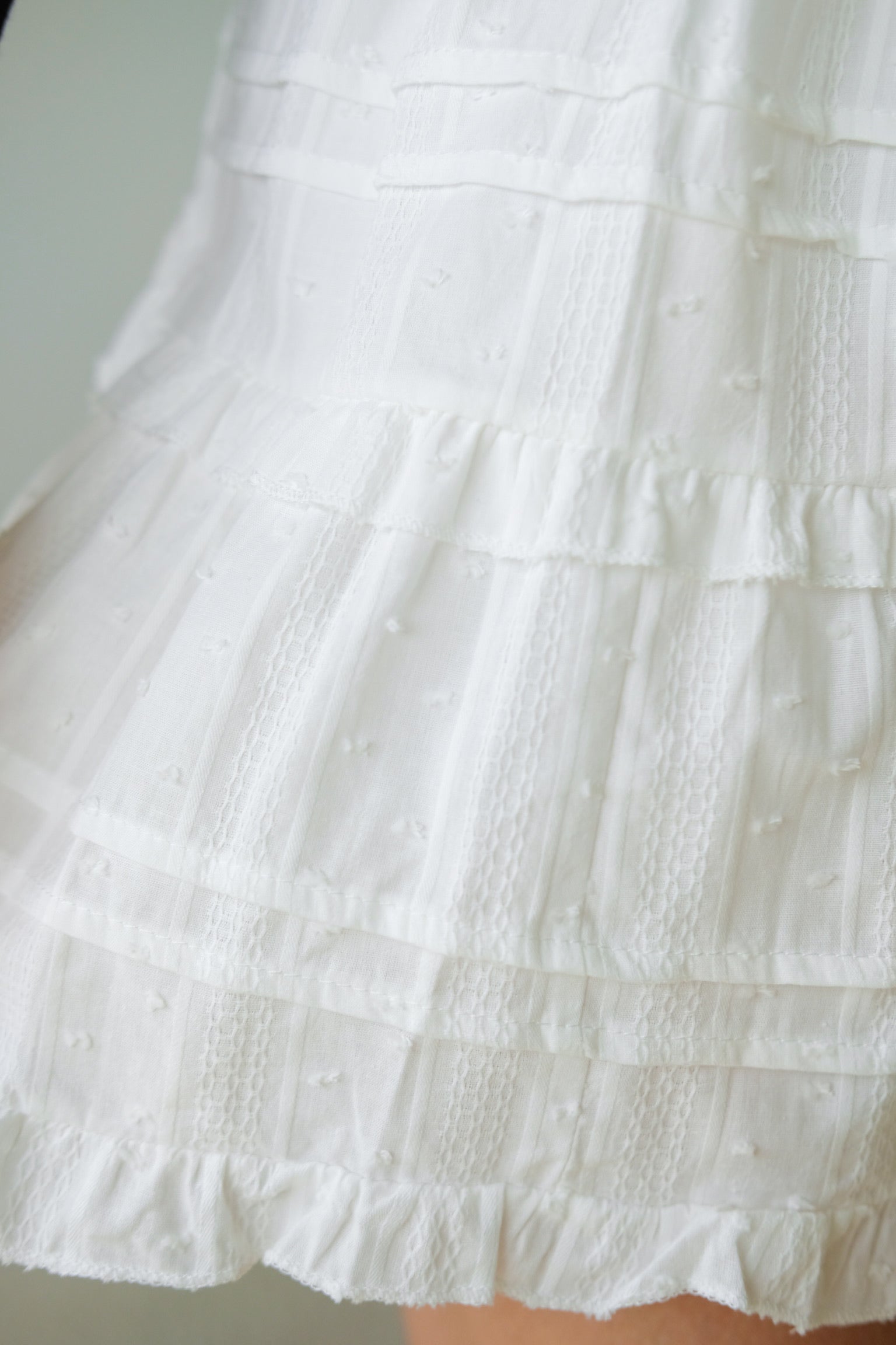 Lesley Eyelet Skater Skirt (White)
