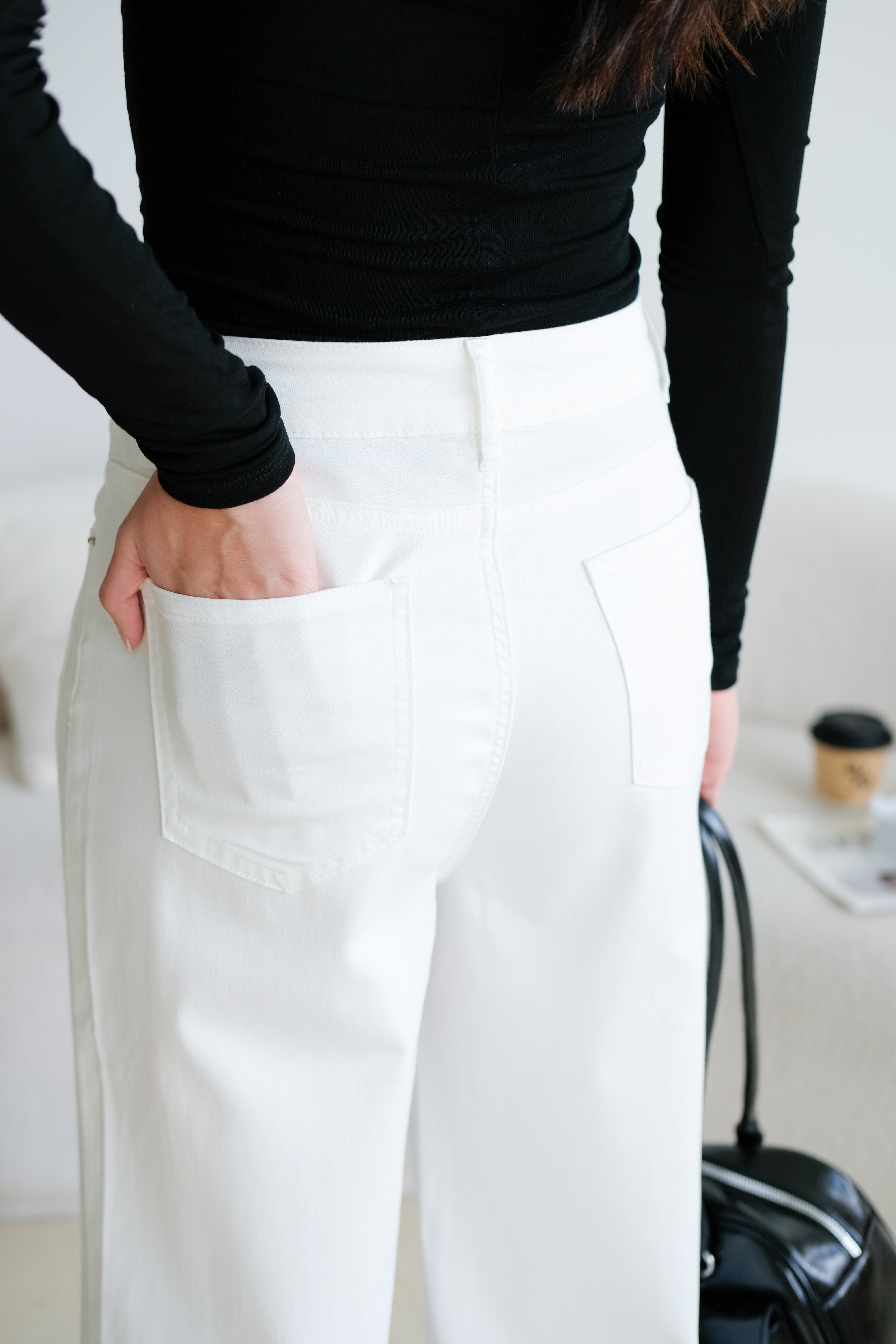 Time Out Flare Soft Denim Jeans (White)