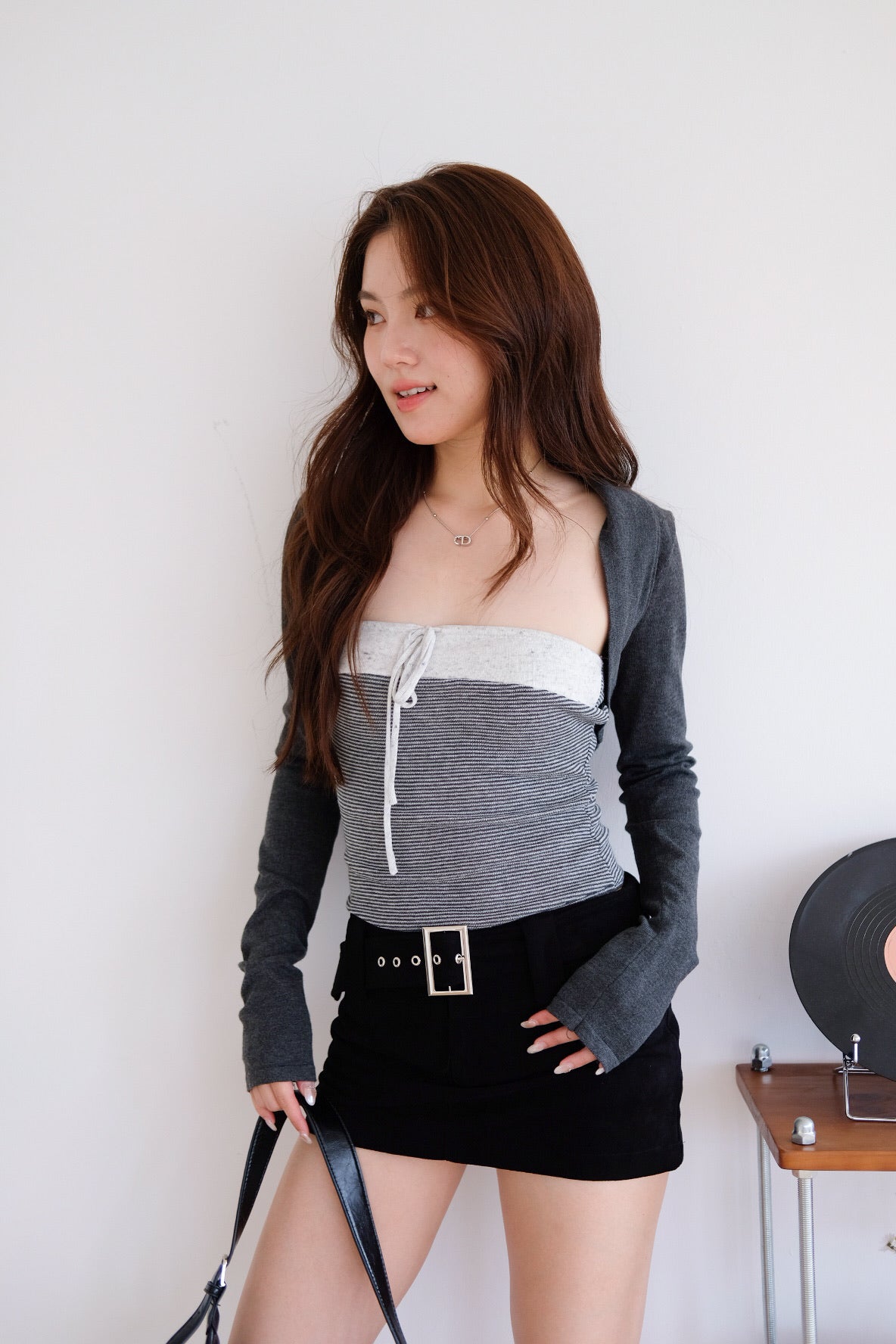 Kendall Belt Low Waist Skorts (Black)