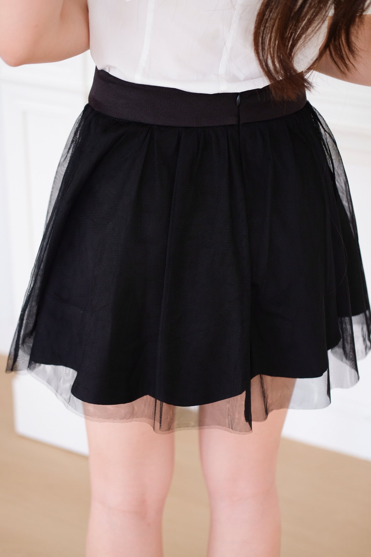 Romy Tulle Mini Skirt (Black)